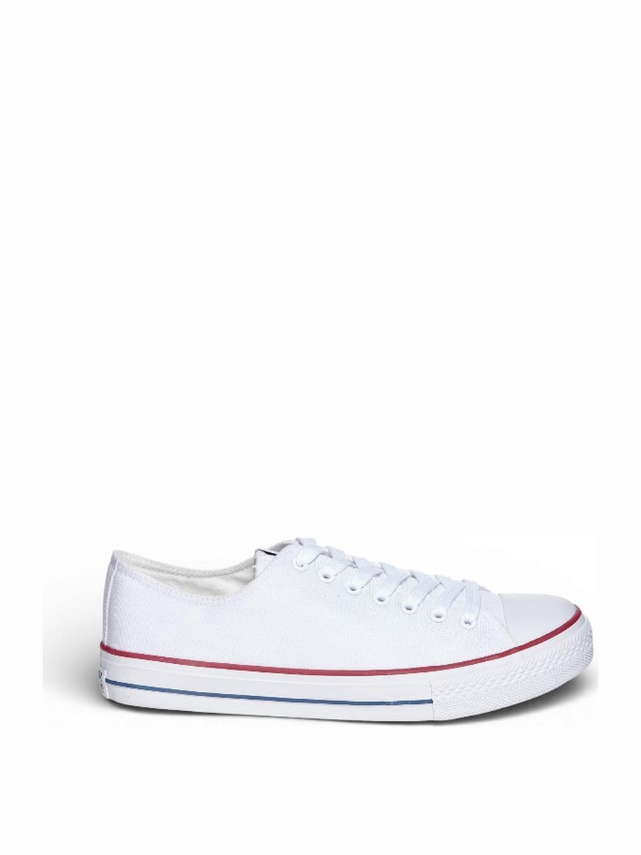 White Classic Lace-Up Casual Sneakers
