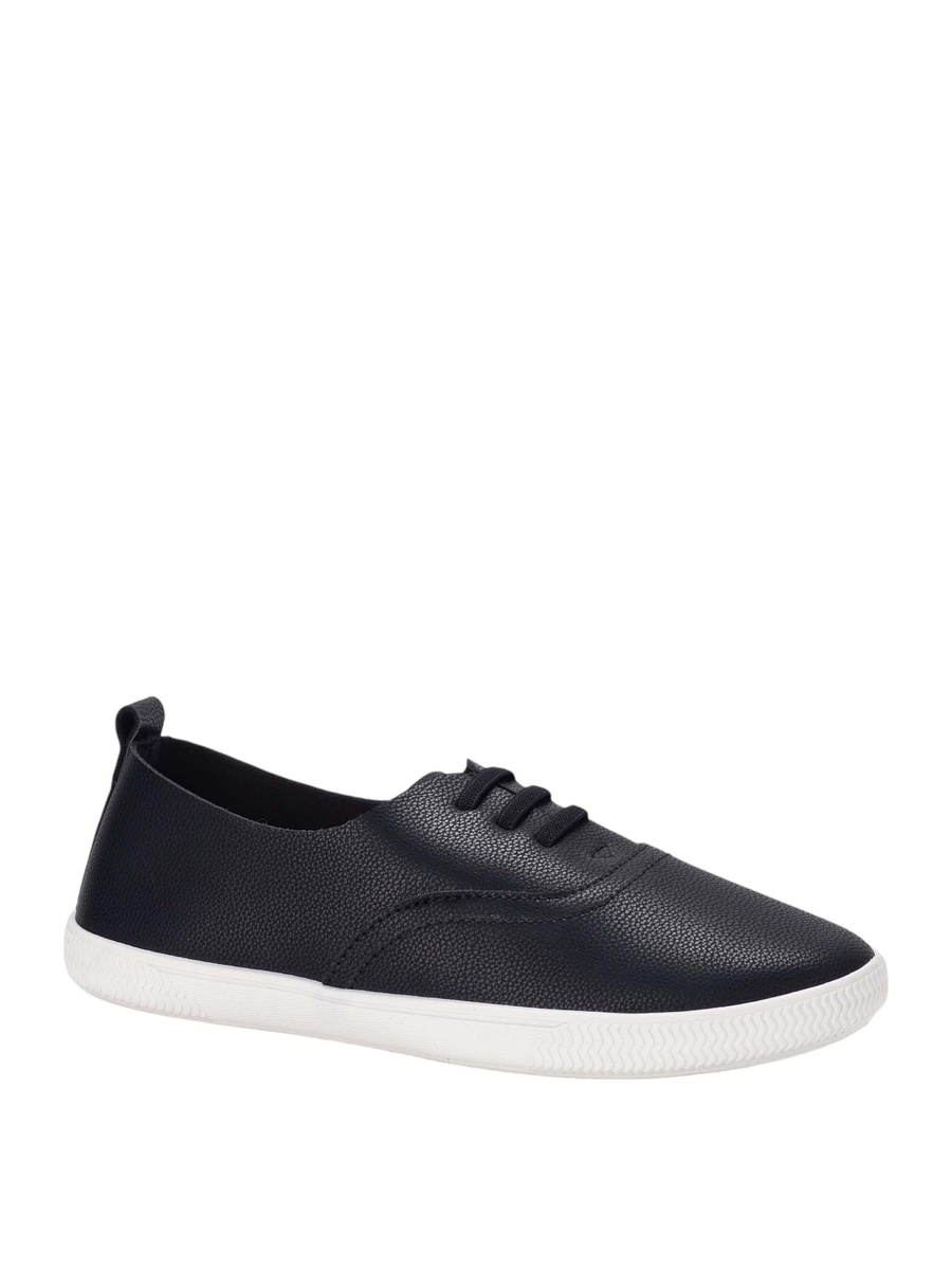 Black Solid Casual Sneakers