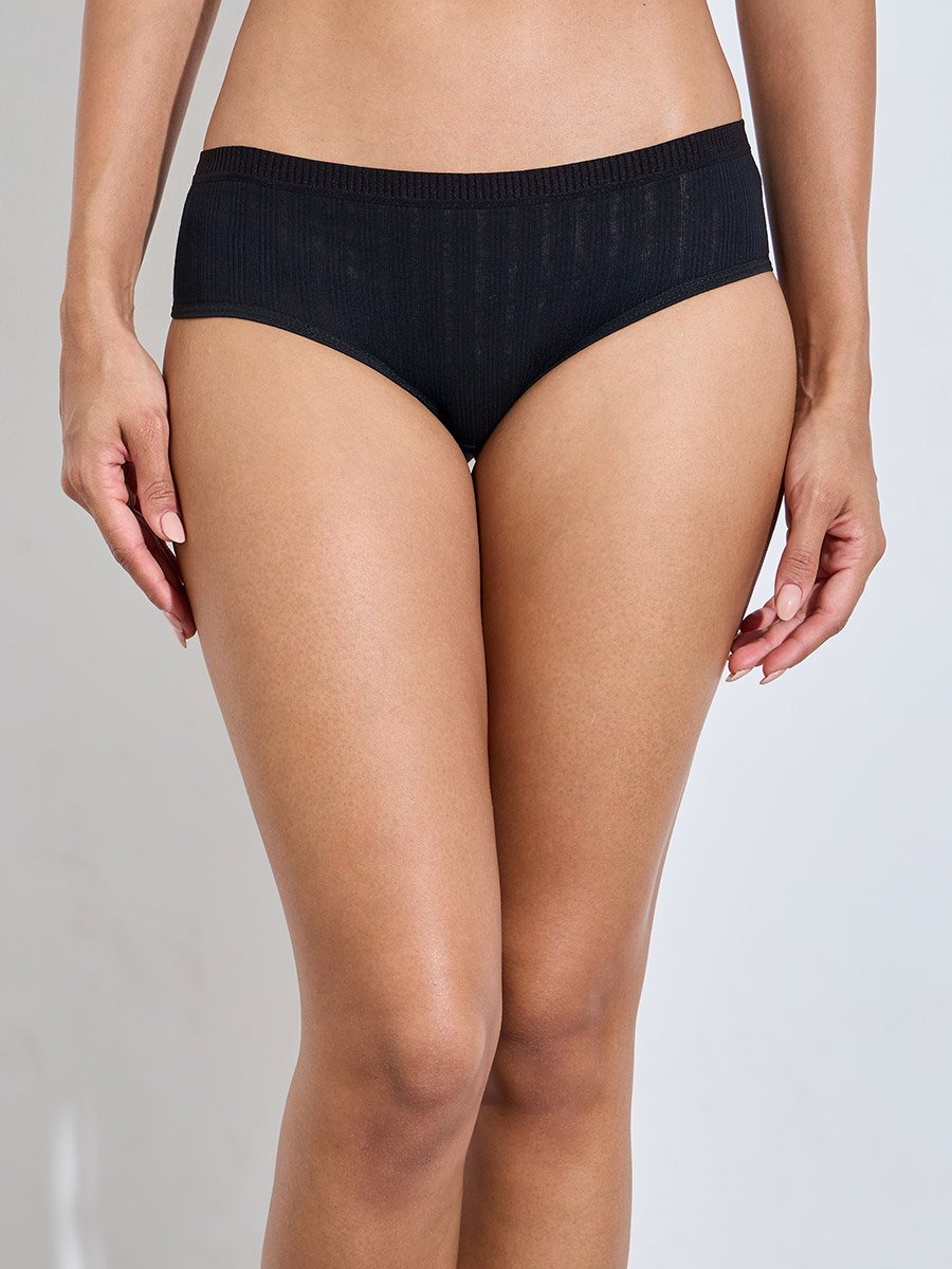 Pack of 4 - Multi-Color Ribbed Midi Briefs