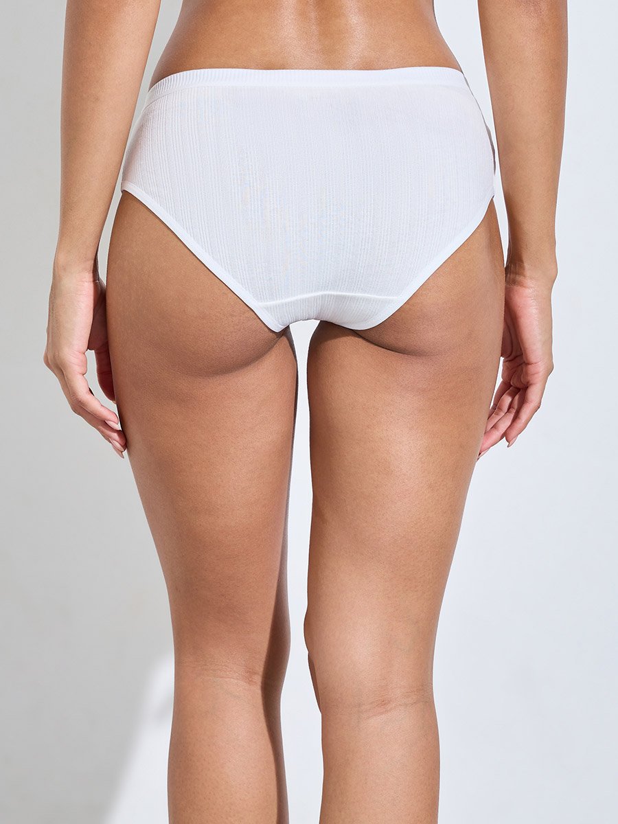 Pack of 4 - Multi-Color Ribbed Midi Briefs