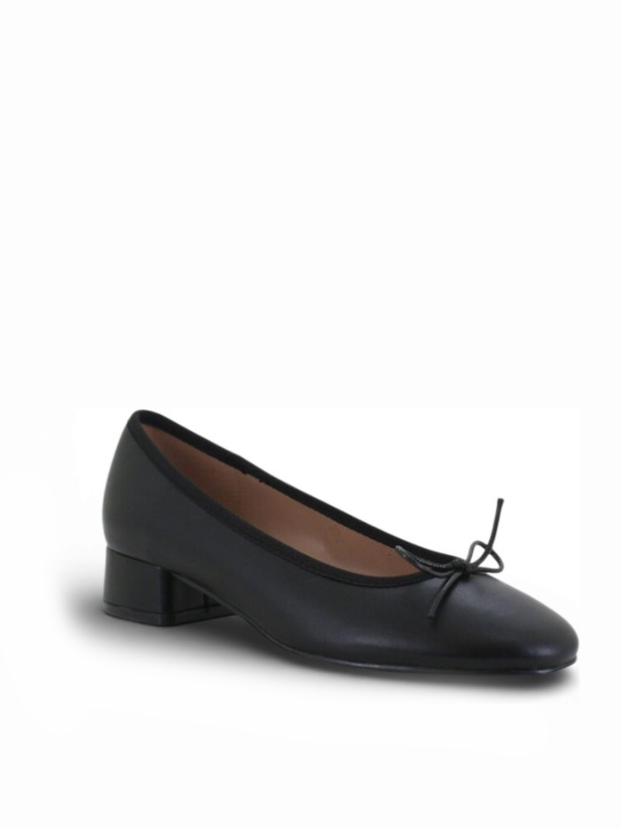 Black Classic Low Heel Dress Shoes