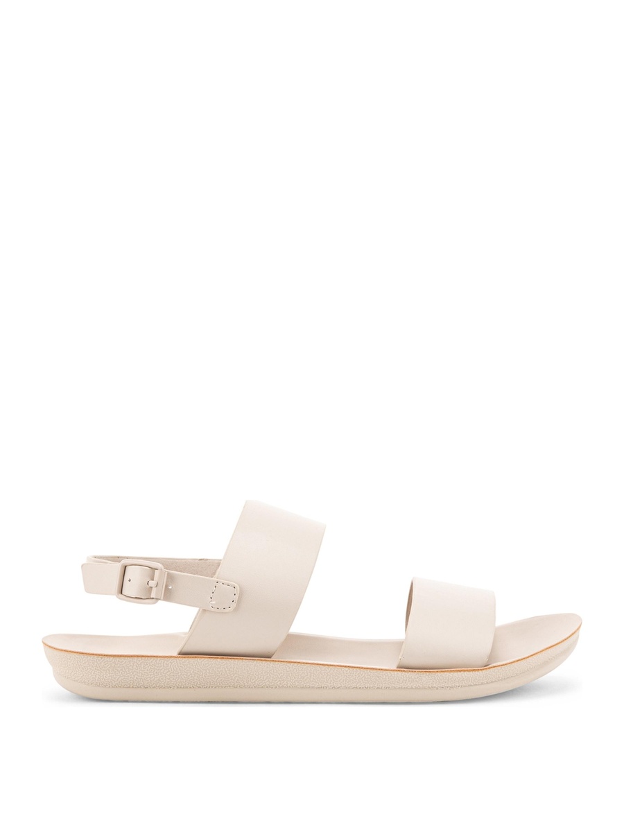 Cream Minimalist Slingback Flat Sandals