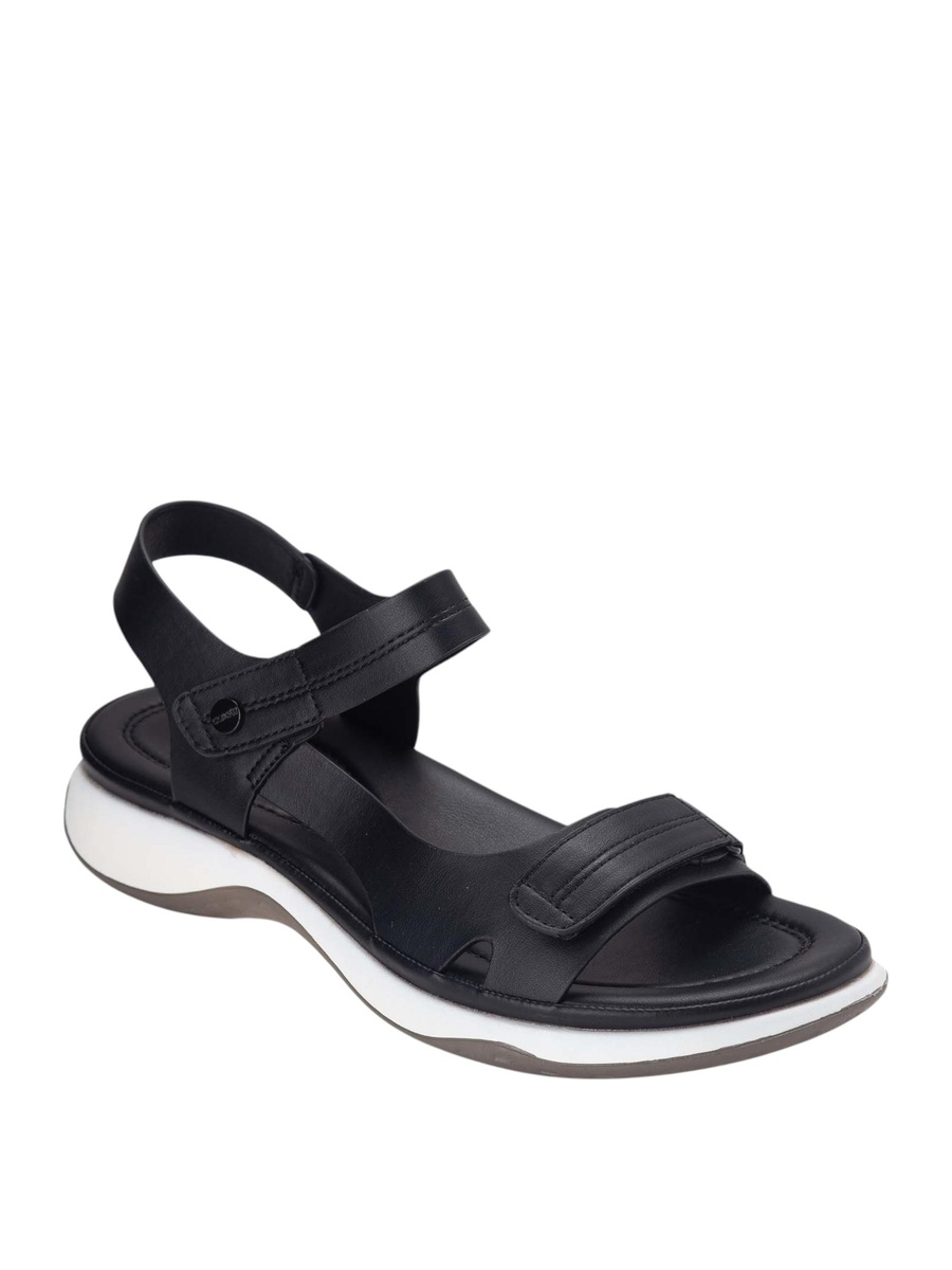 Black Comfit Ankle Strap Sandals