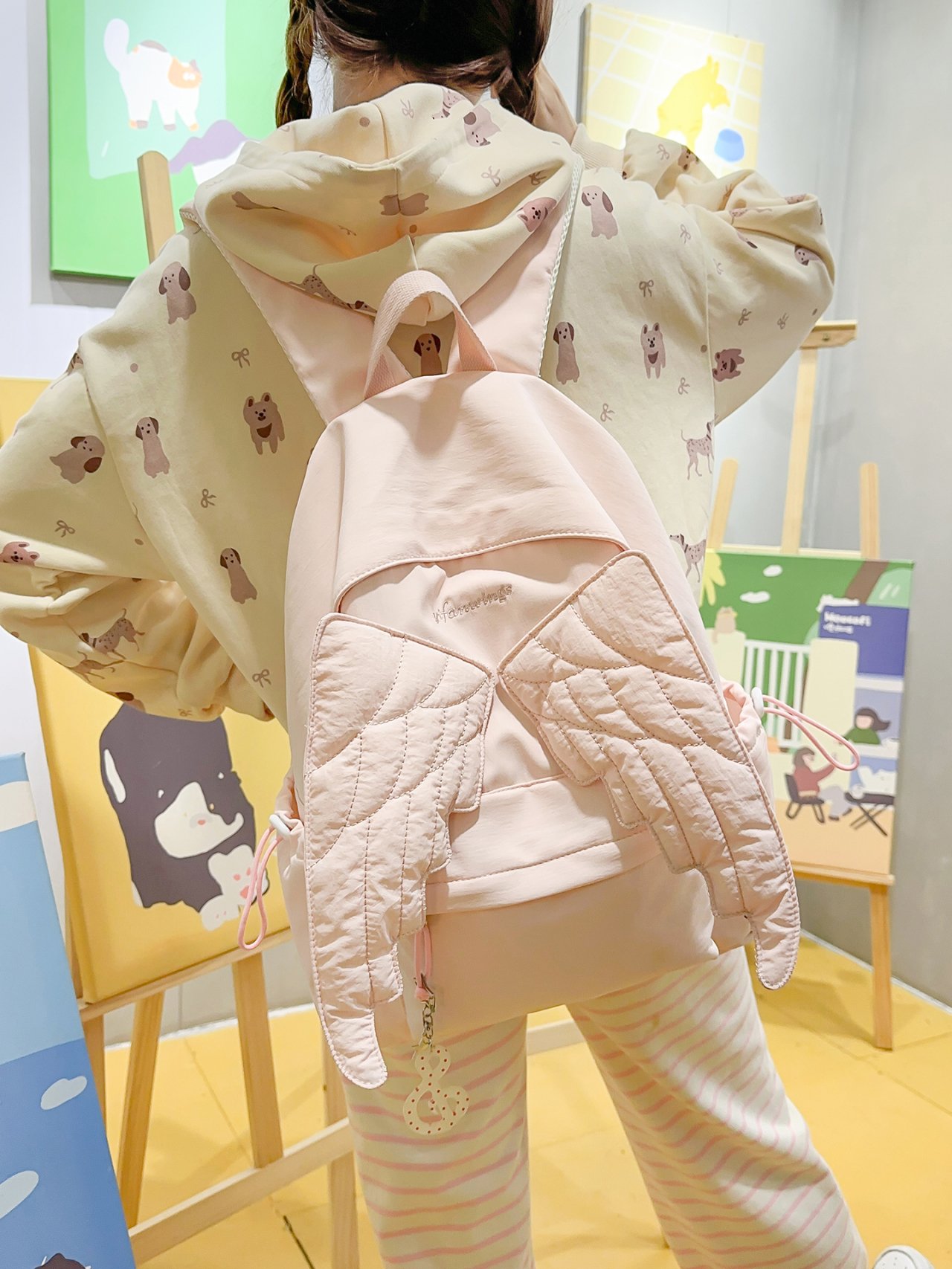 Pink Angel Wing Backpack