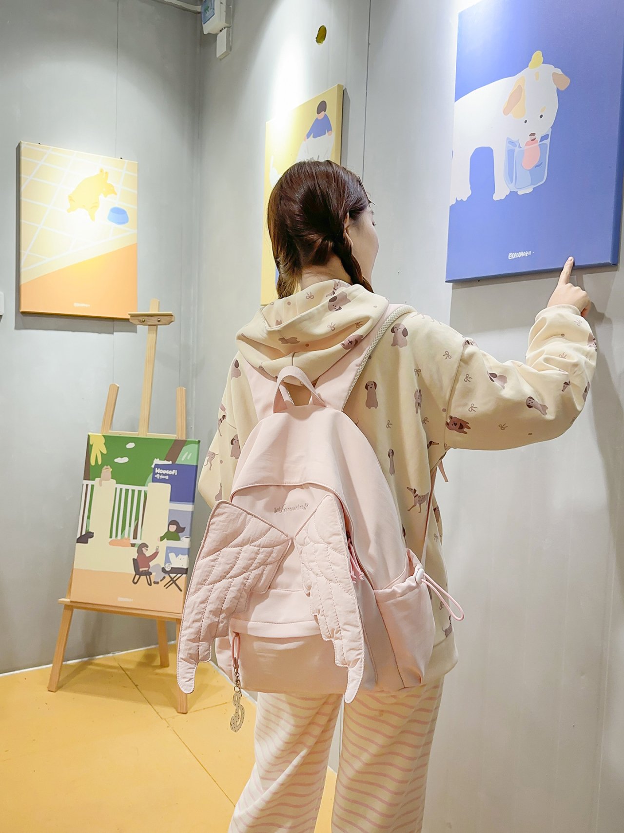 Pink Angel Wing Backpack