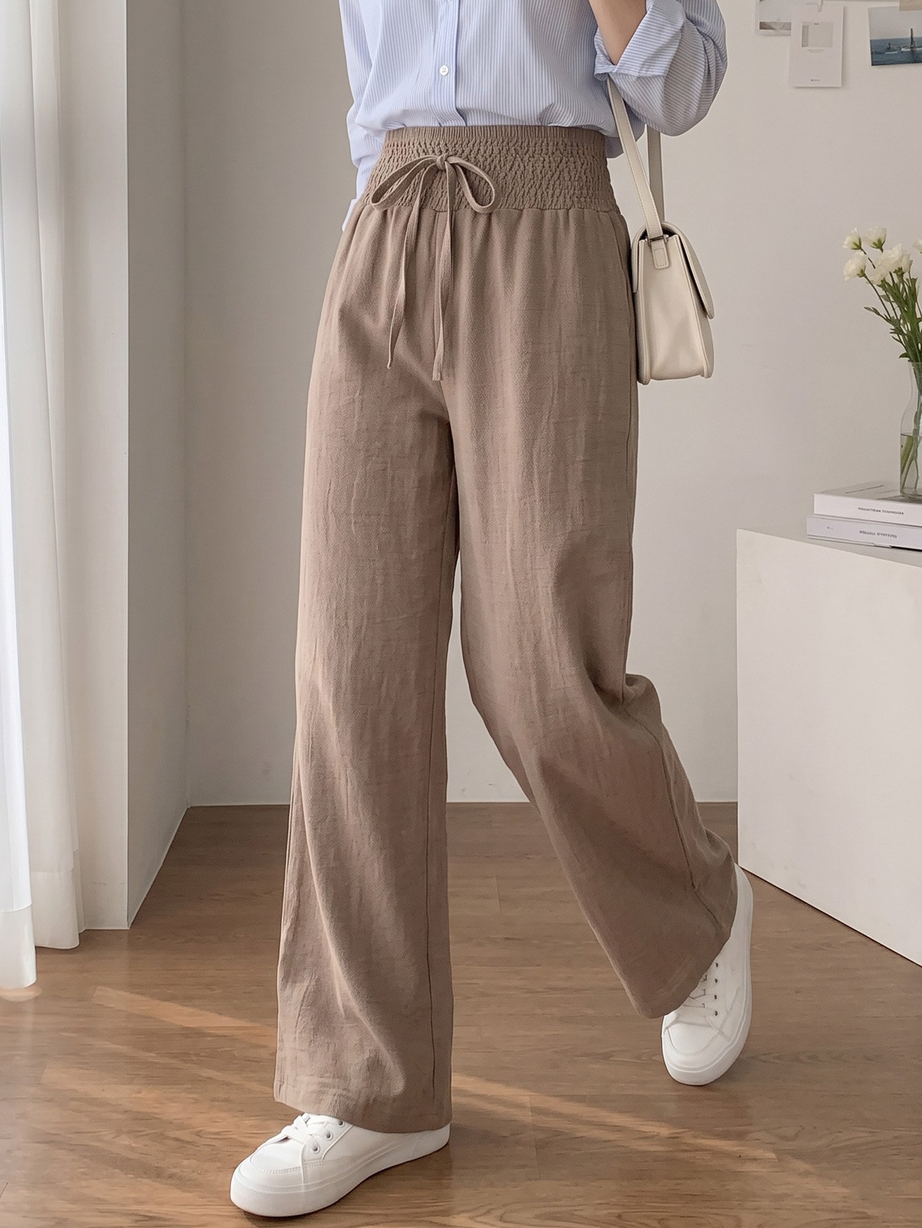 High-Waisted Wide Leg Pants