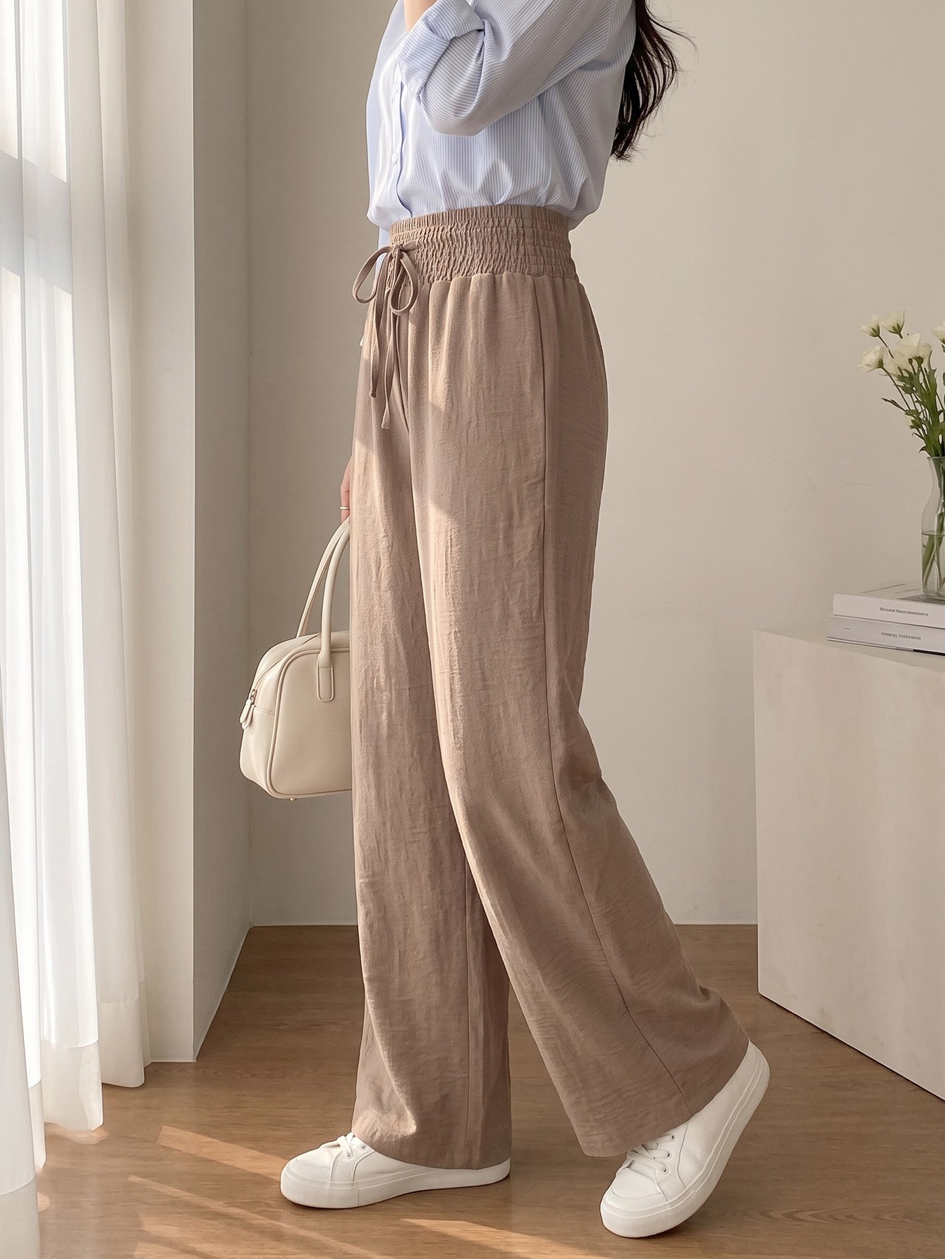 High-Waisted Wide Leg Pants
