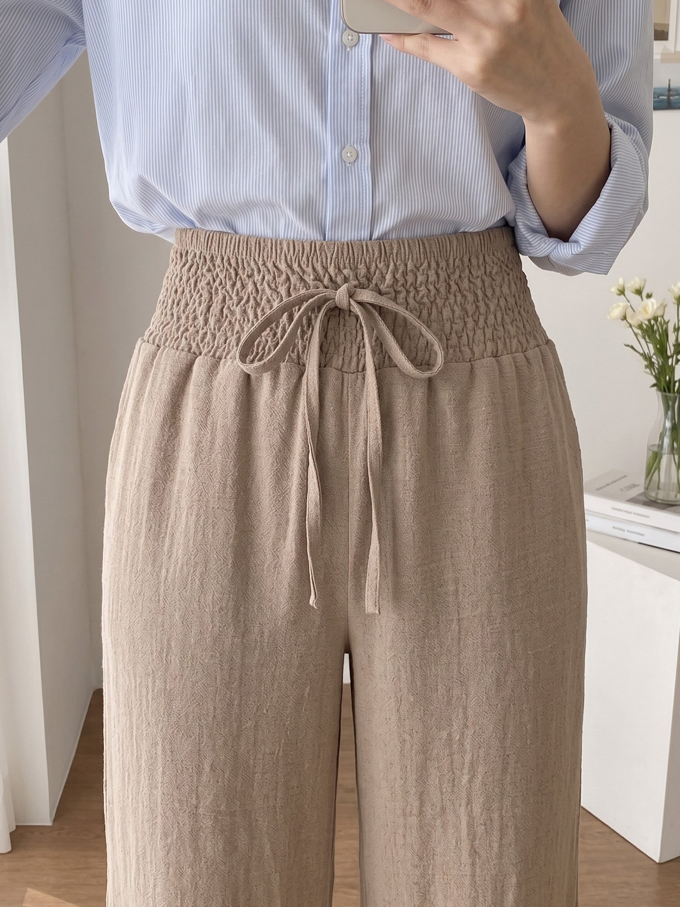 High-Waisted Wide Leg Pants