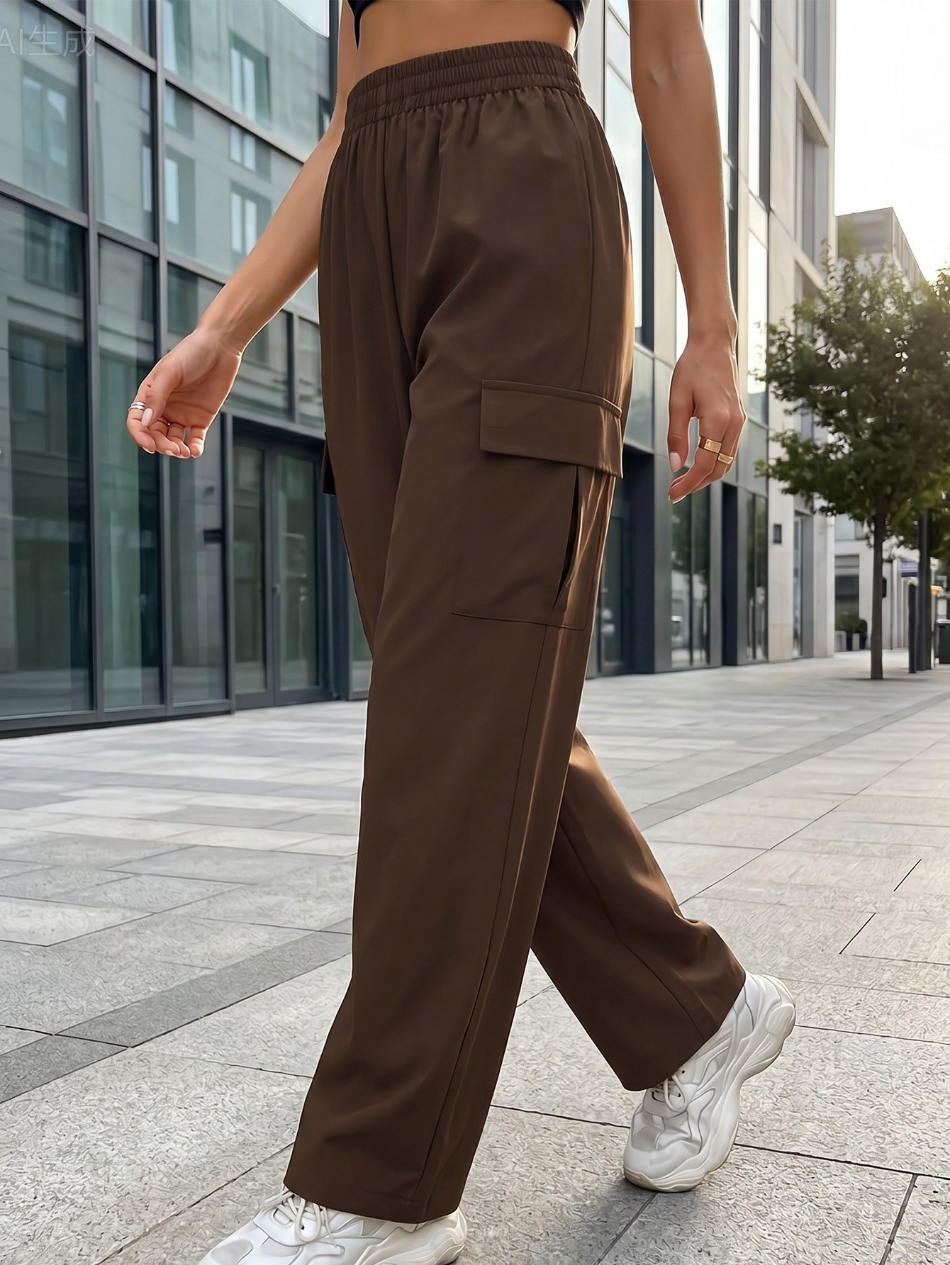 Coffee Brown Cargo Pants
