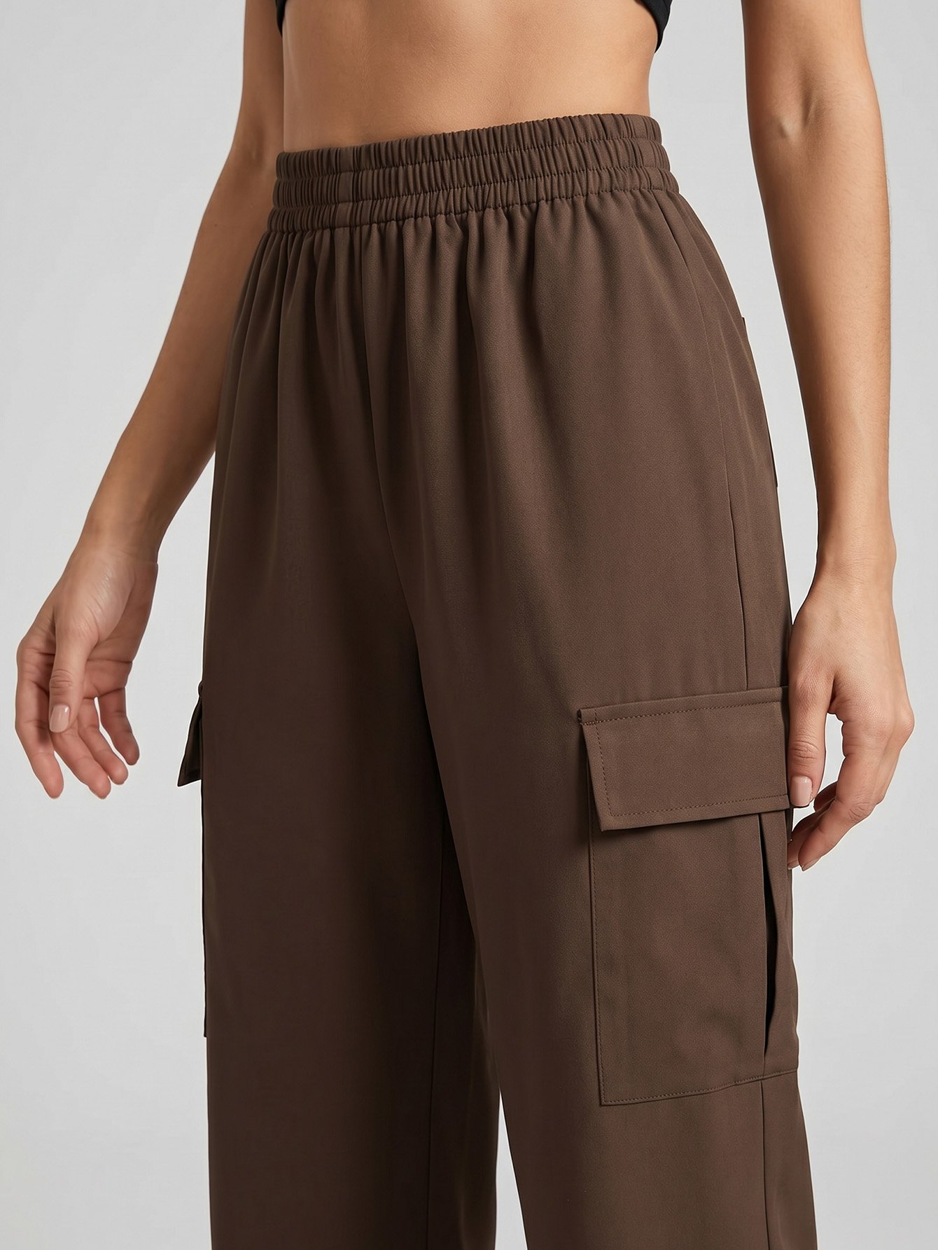 Coffee Brown Cargo Pants
