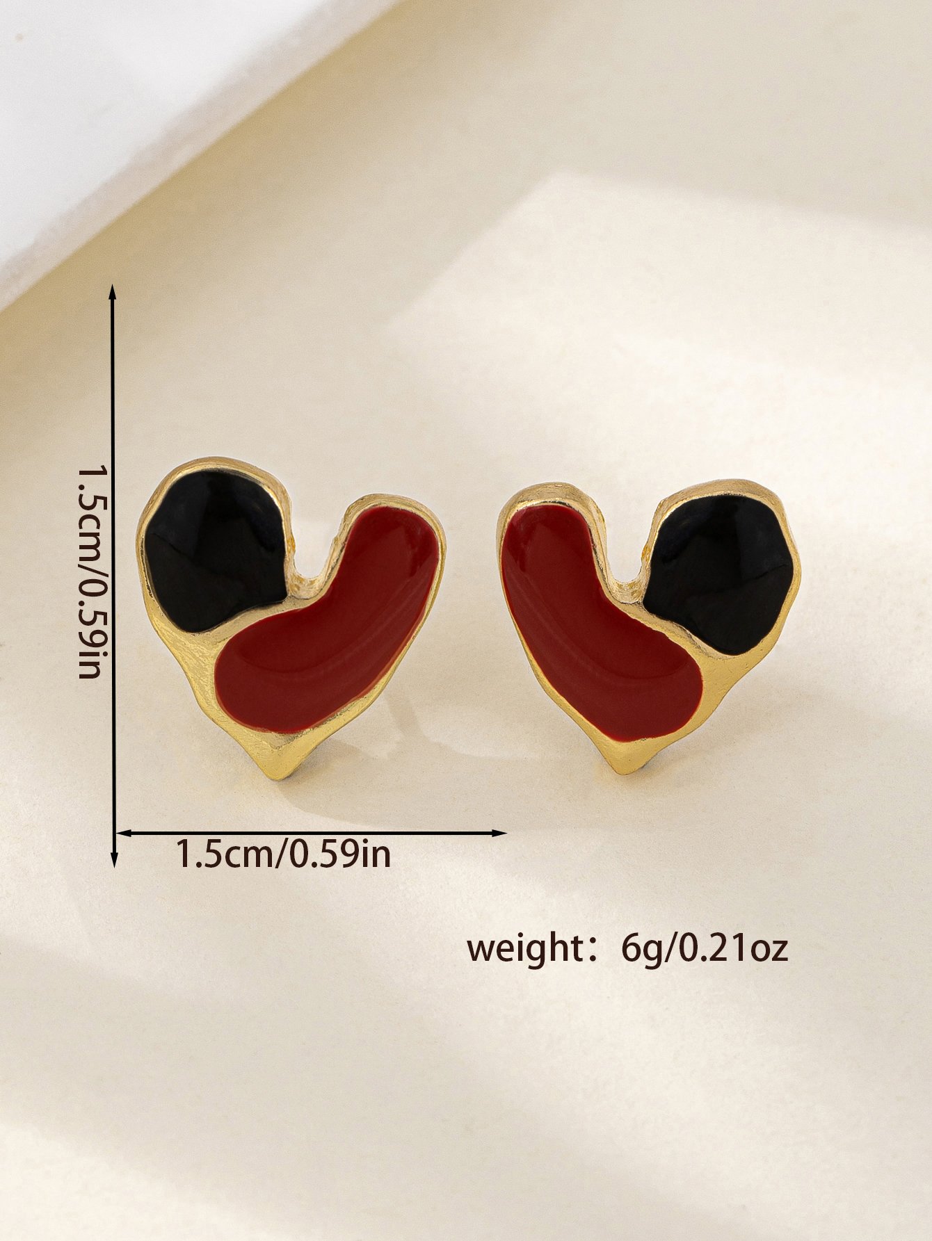 Stylish Multi-Color Heart Stud Earrings for Women.