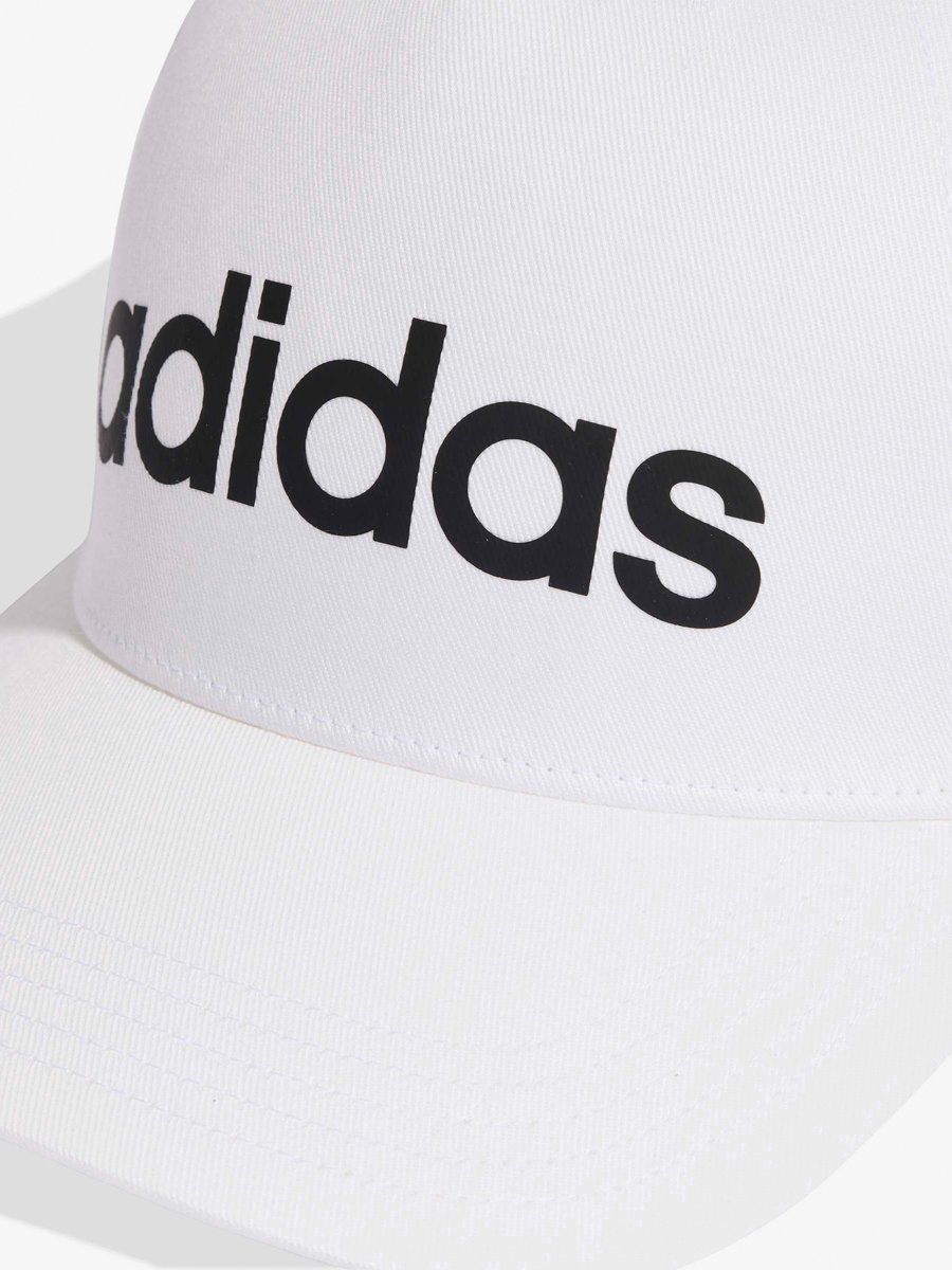 White Linear Baseball Cap
