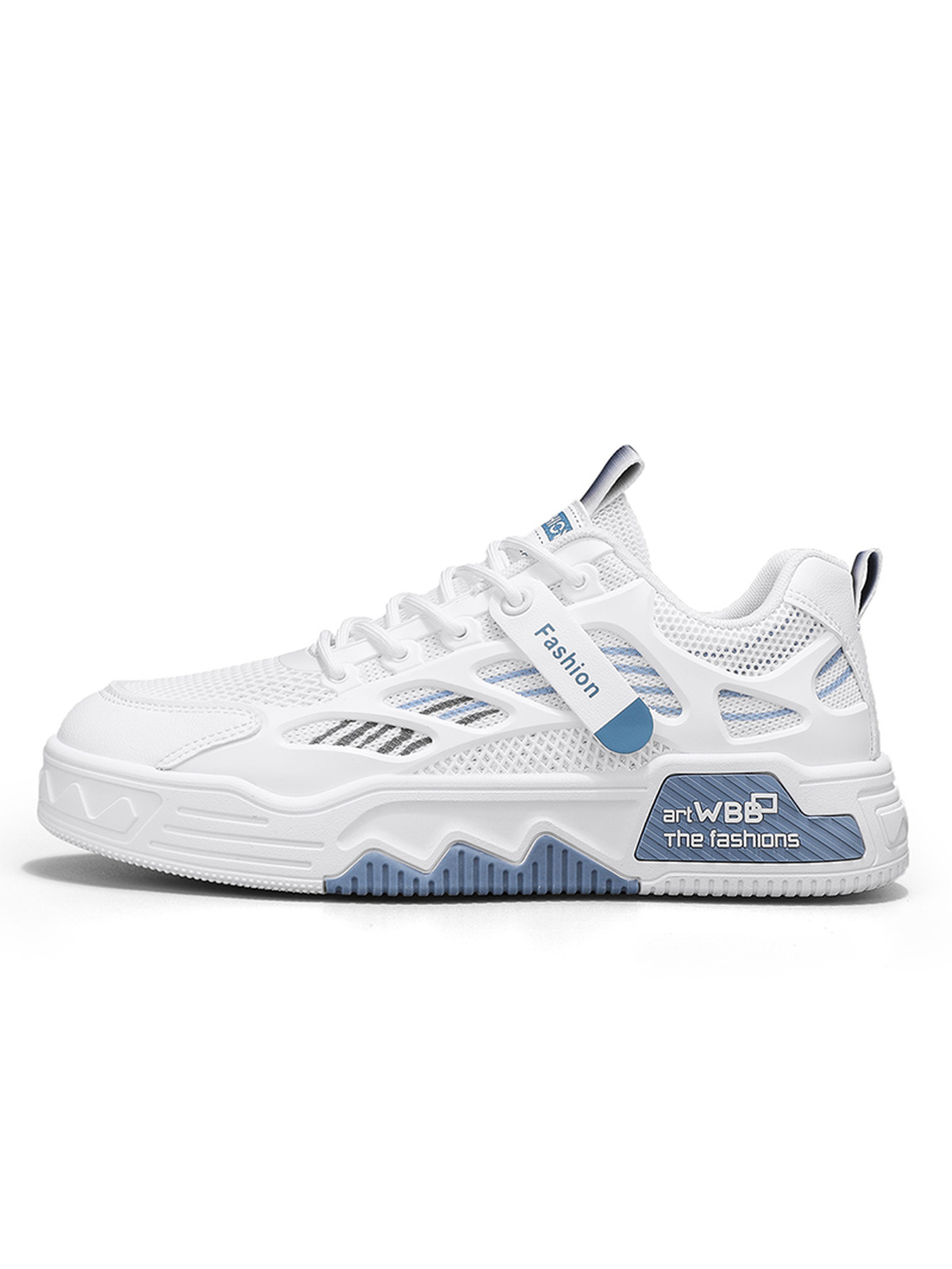 Men KPU Textile Chunky Lace-Up Casual Shoes