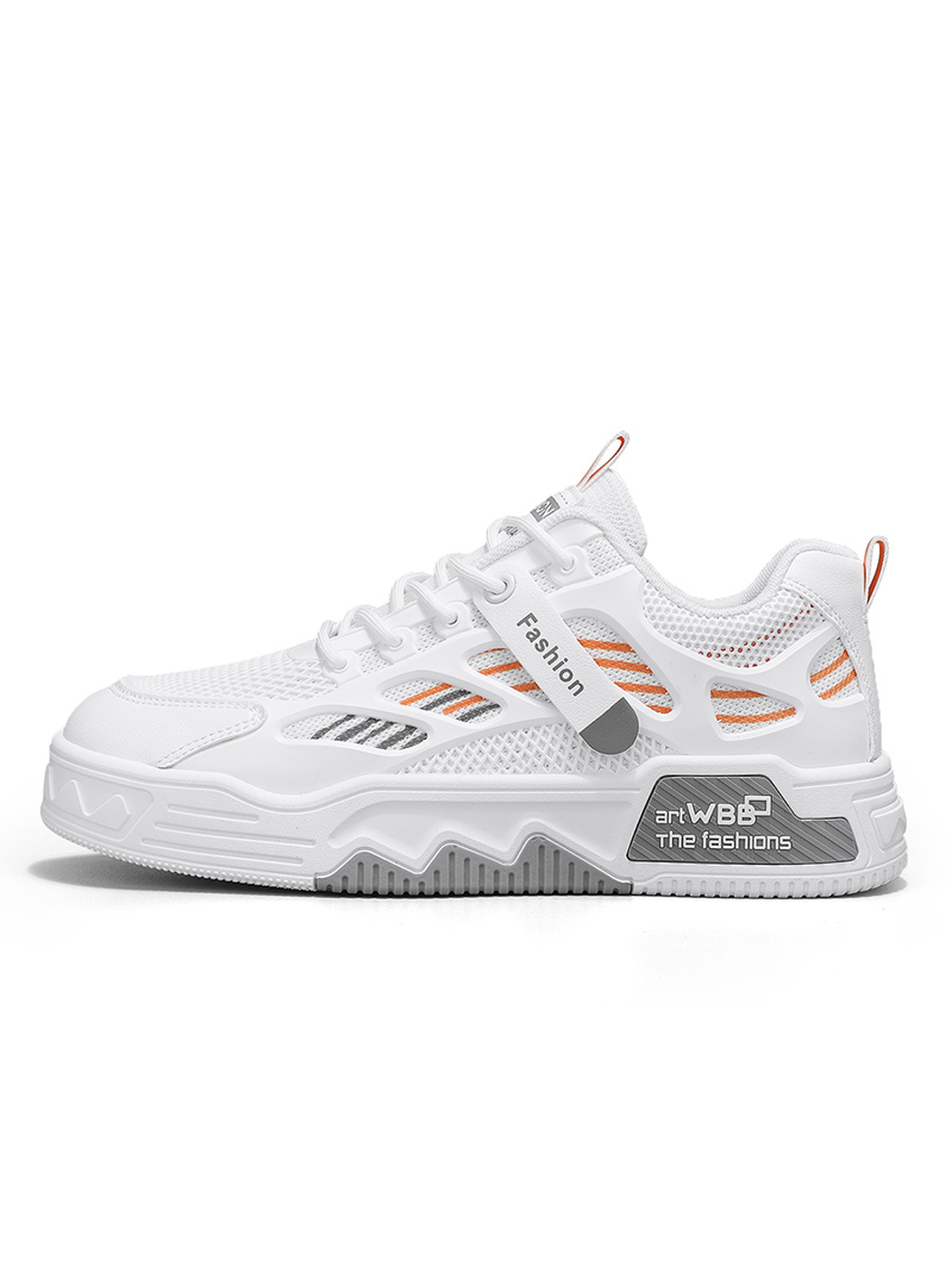 Men KPU Textile Chunky Lace-Up Casual Shoes