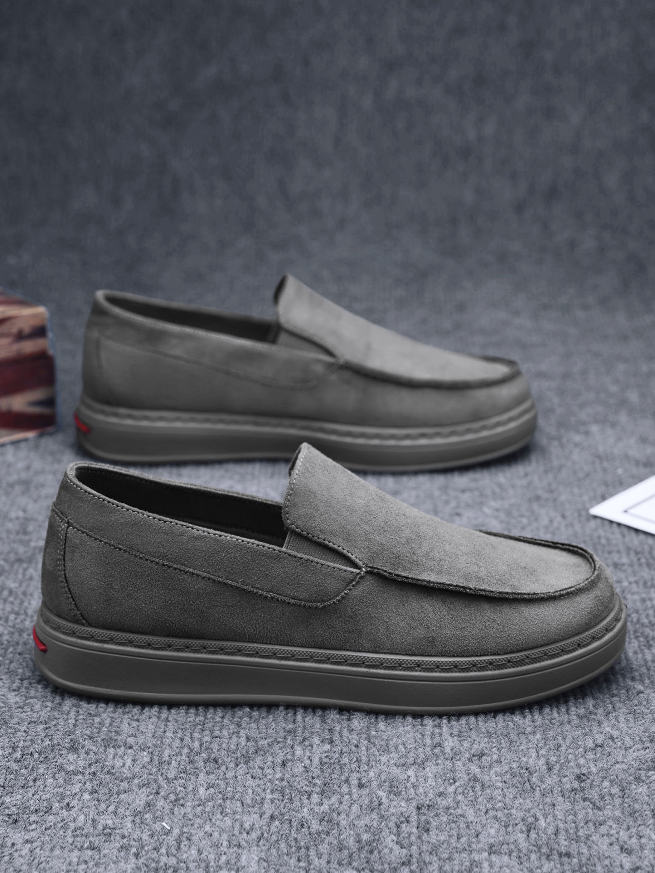 Men Textile Slip-On Platform Loafers