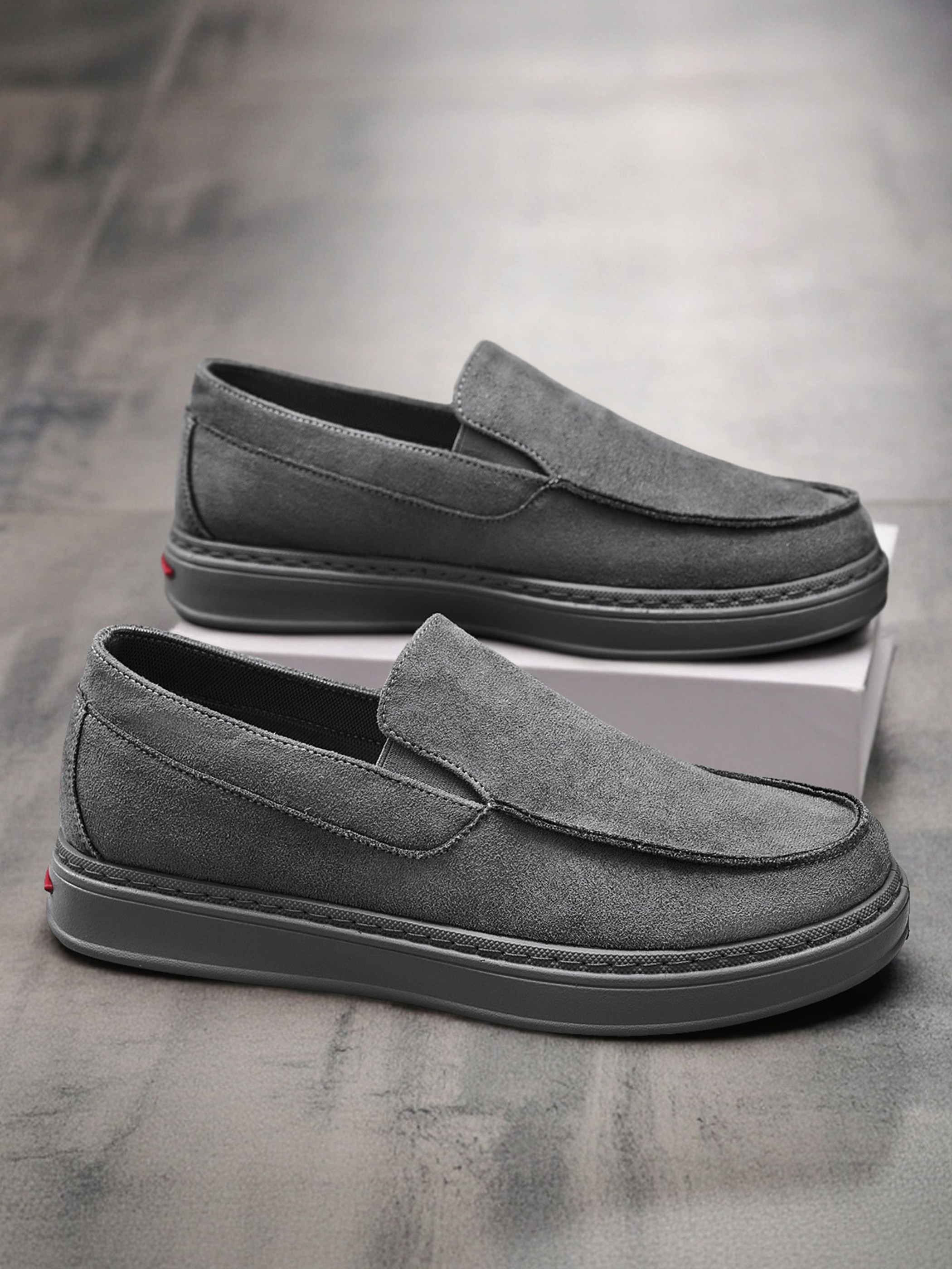 Men Textile Slip-On Platform Loafers