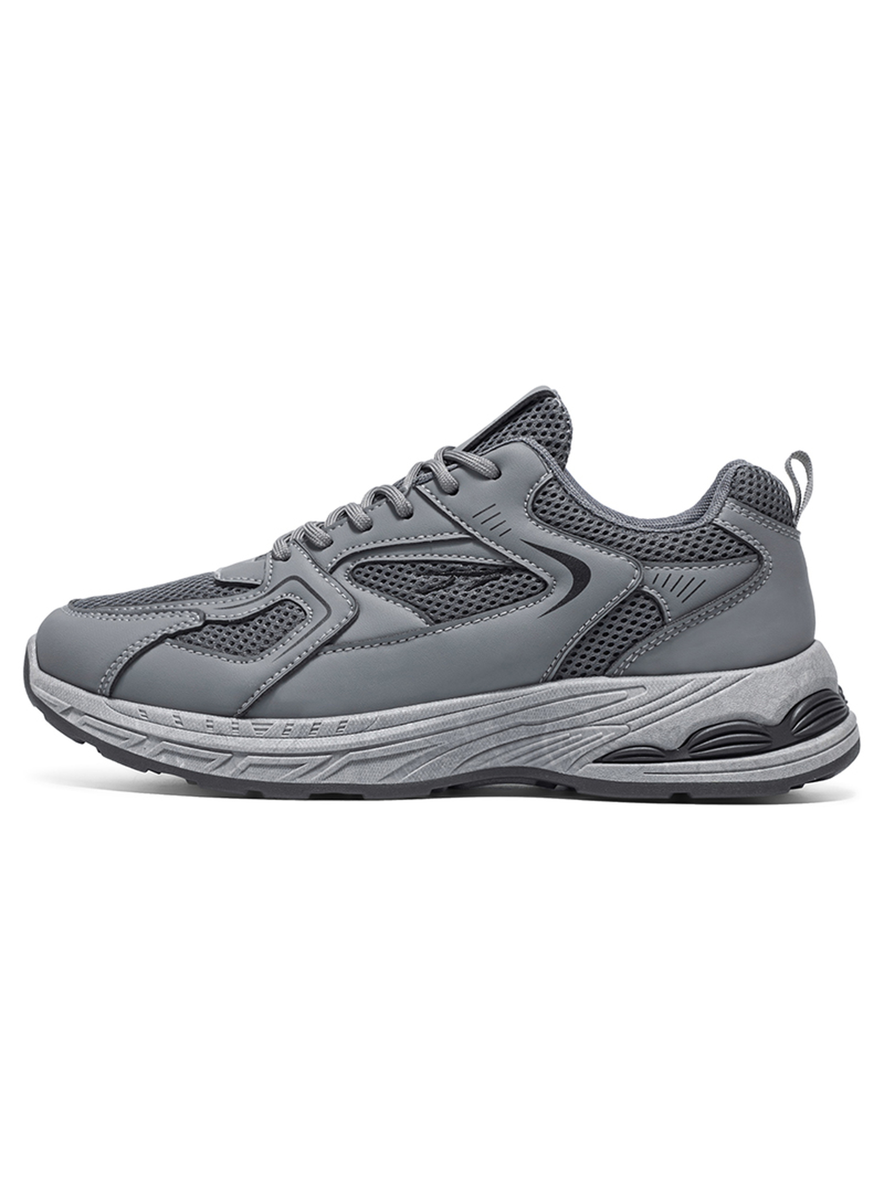 Men PU Textile Lace-Up Sneakers