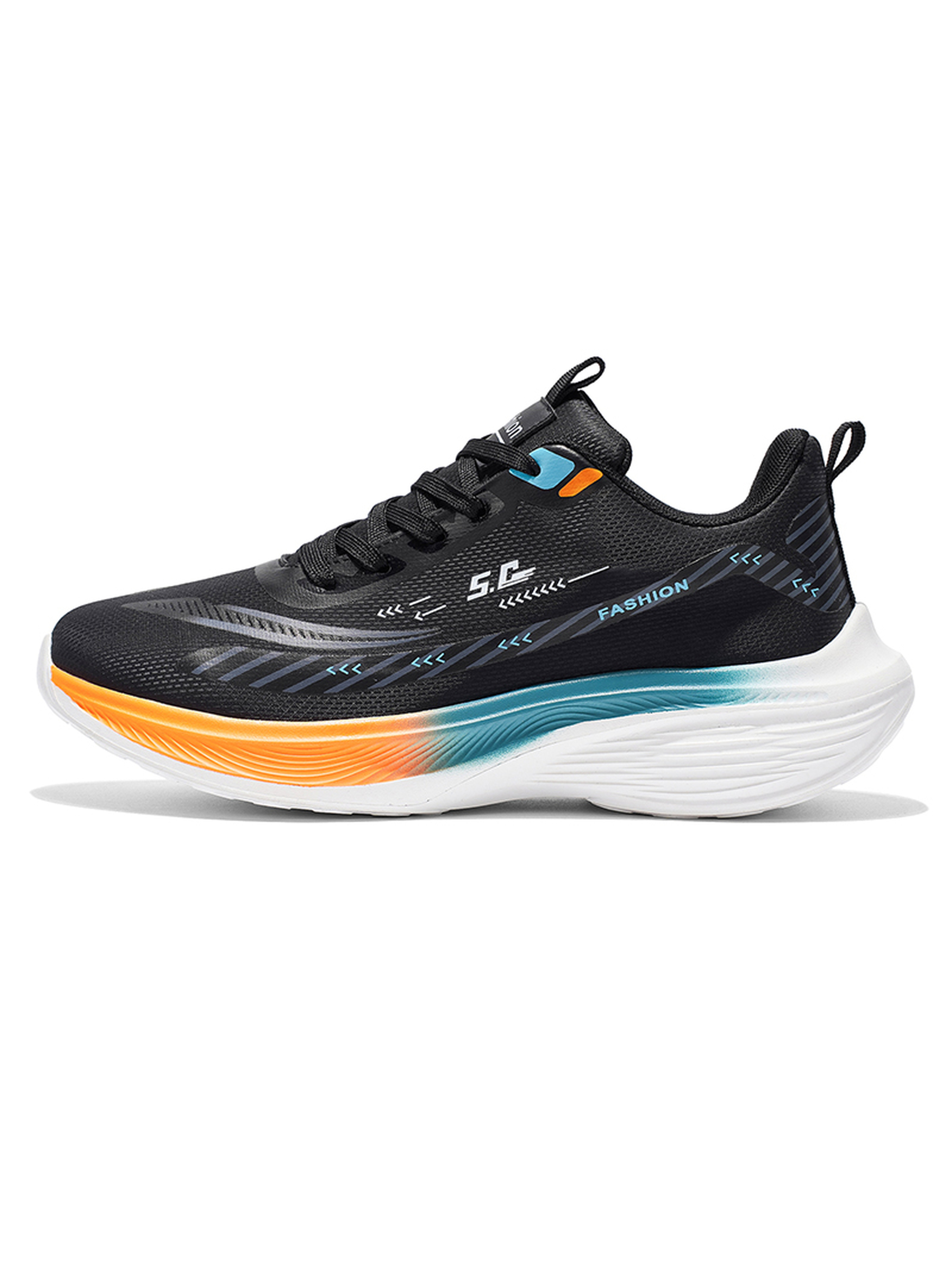 Men PU Lace-Up Sports Sneakers