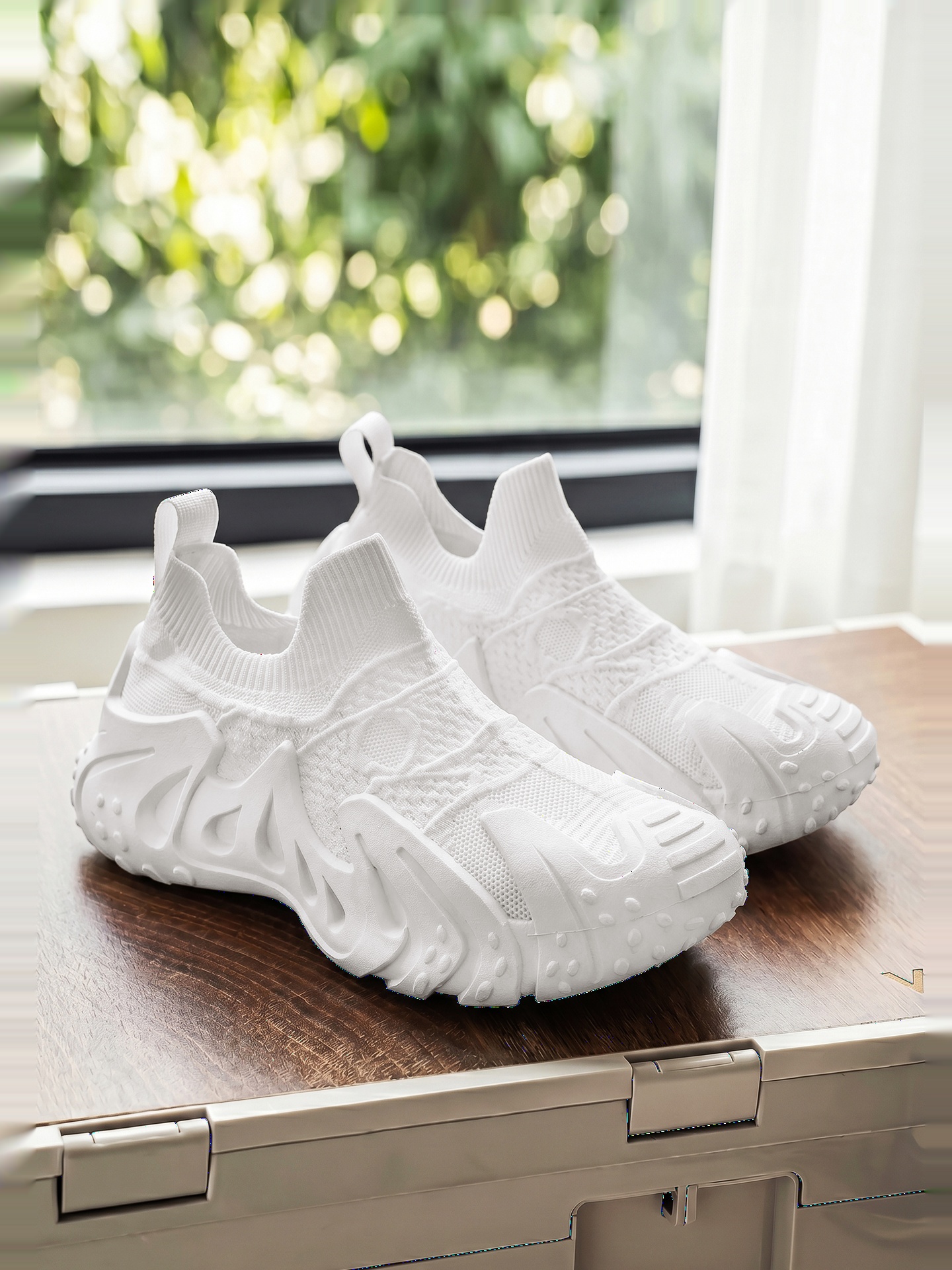 Men Textile Slip-On Chunky Sneakers