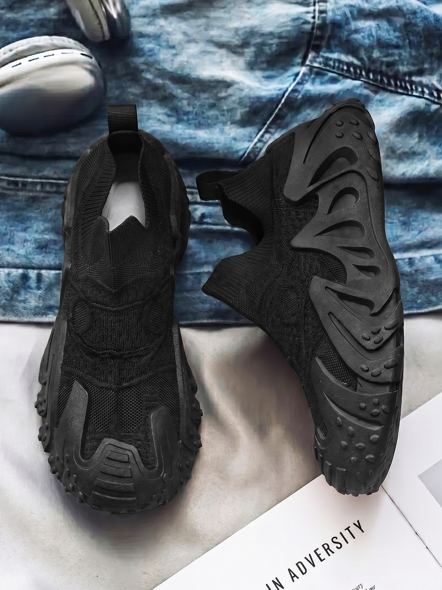 Men Textile Slip-On Chunky Sneakers