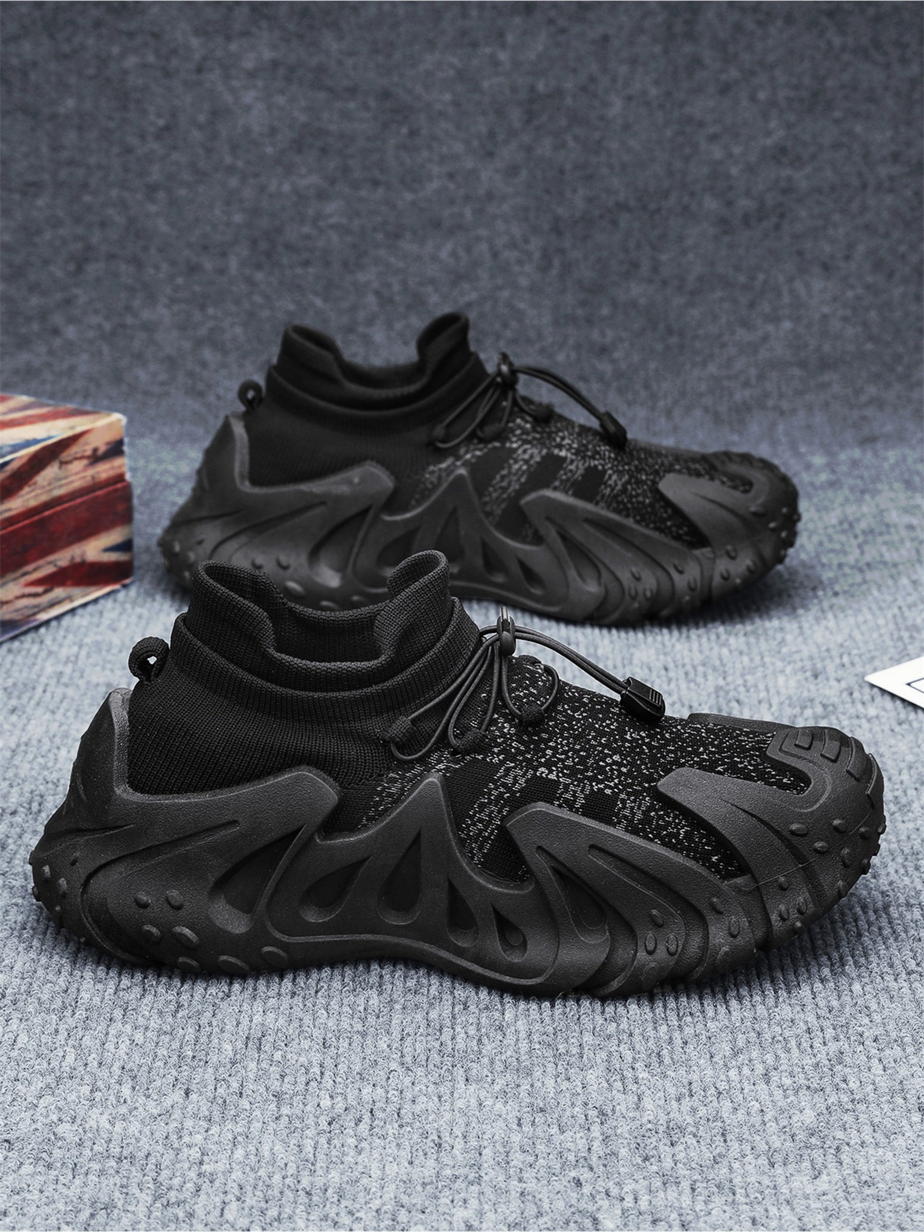 Men Textile Drawcord Chunky Sneakers