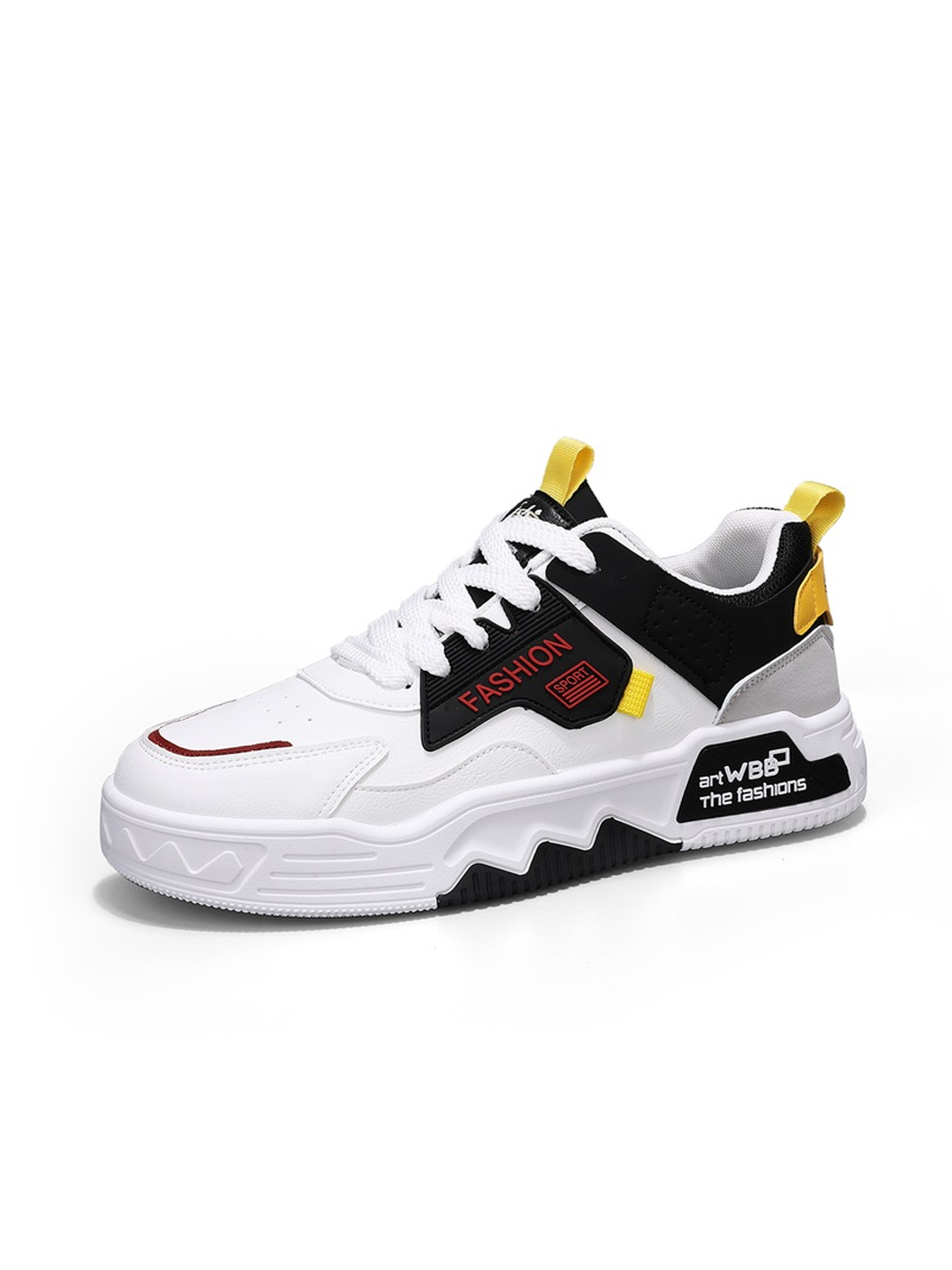Men PU Retro Lace-Up Sneakers