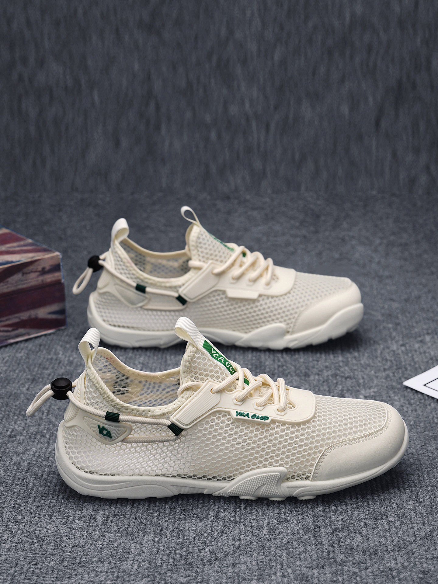 Men Textile Drawcord Lace-Up Sneakers