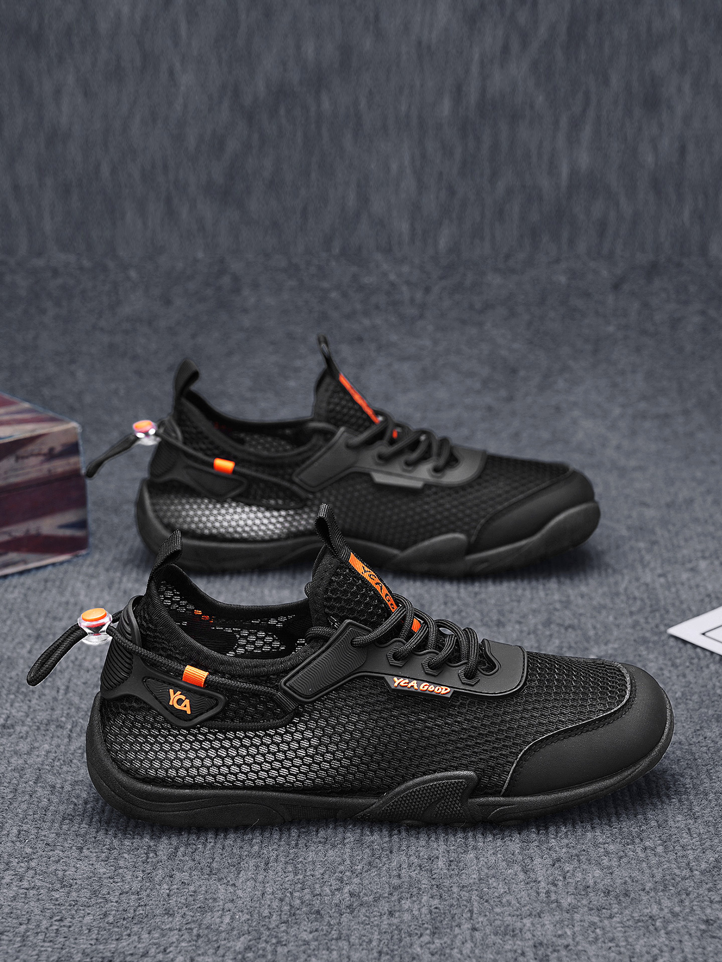 Men Textile Drawcord Lace-Up Sneakers