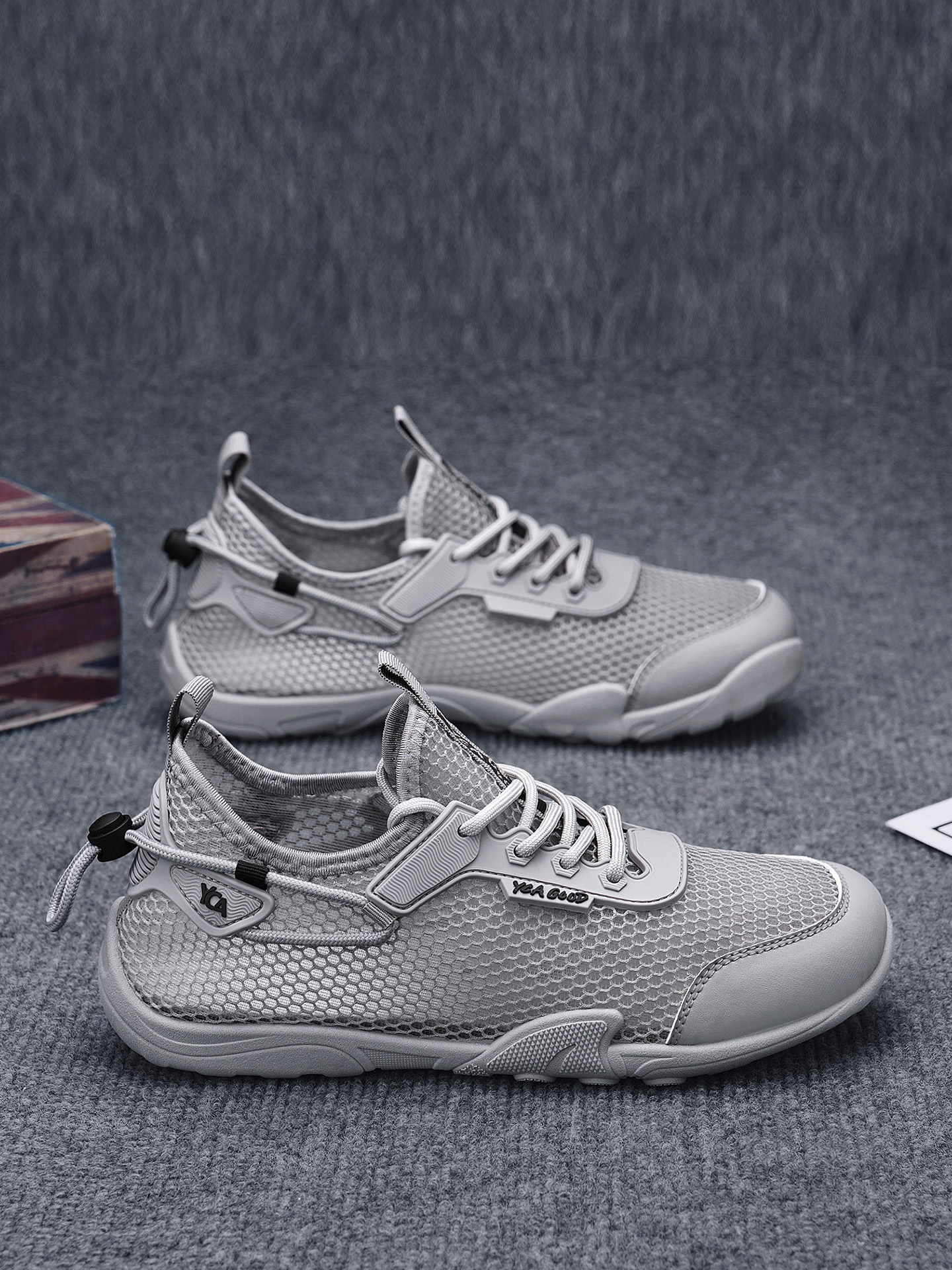 Men Textile Drawcord Lace-Up Sneakers
