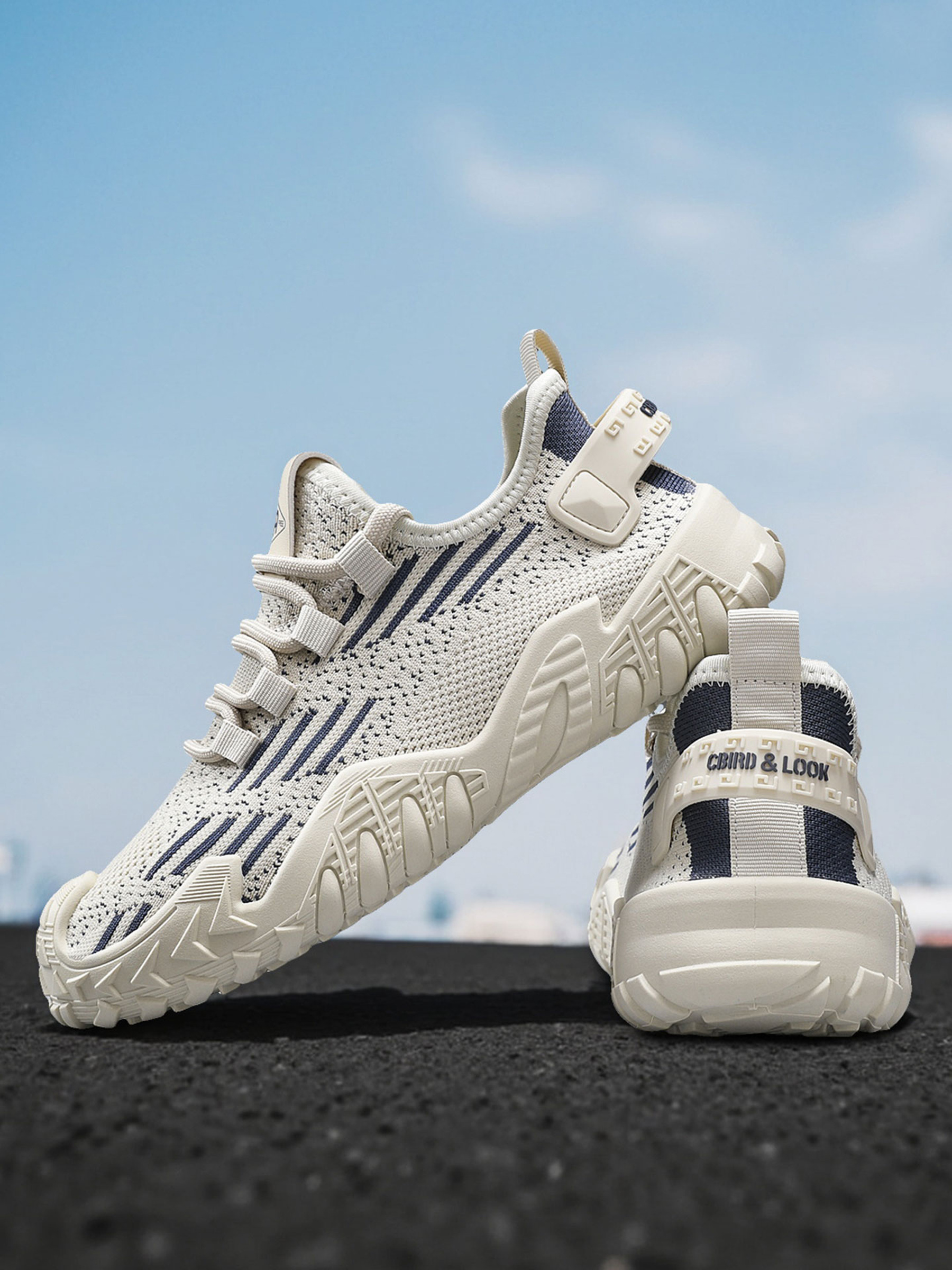 Men Textile Chunky Lace-Up Sneakers