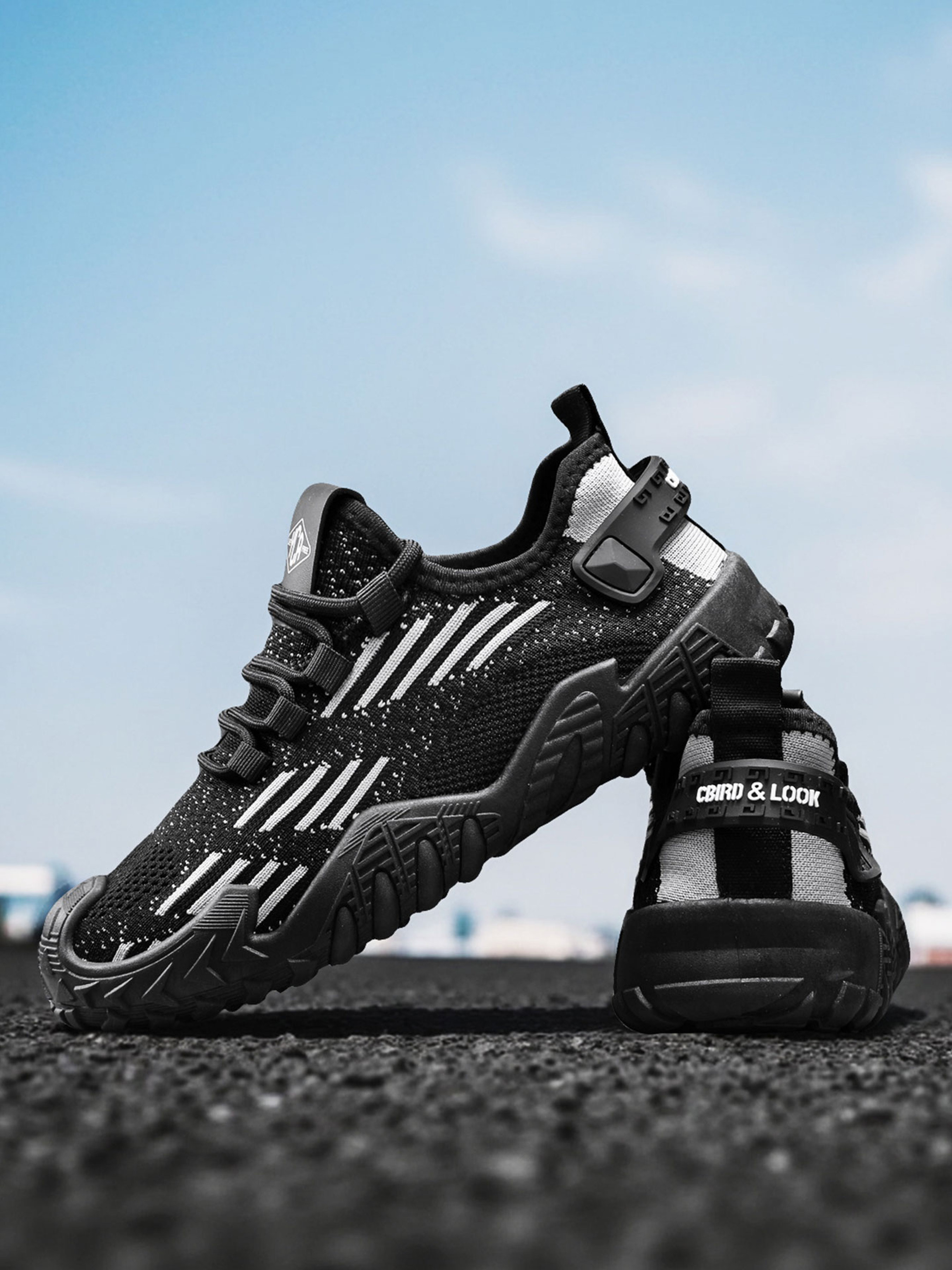Men Textile Chunky Lace-Up Sneakers