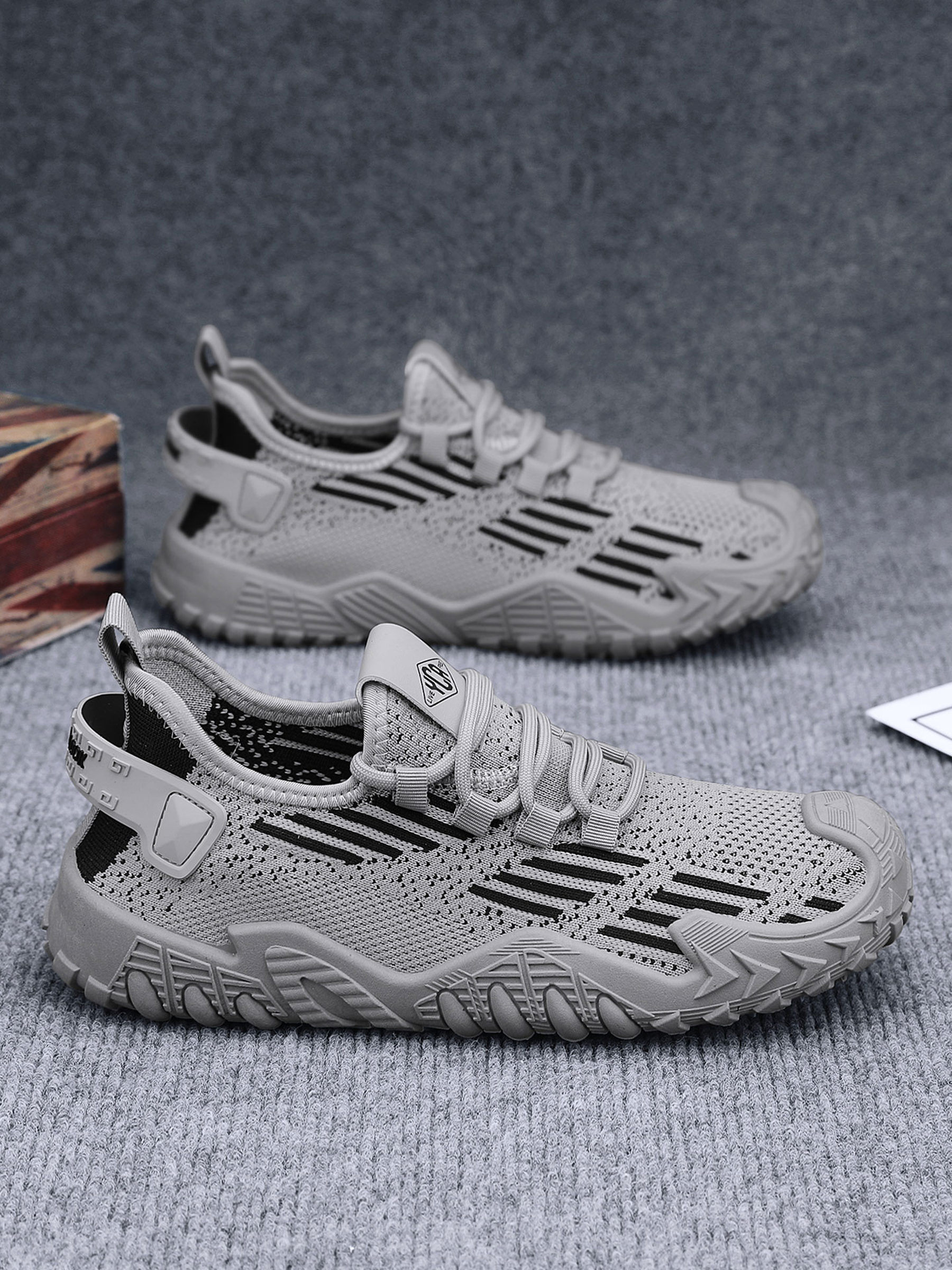 Men Textile Chunky Lace-Up Sneakers