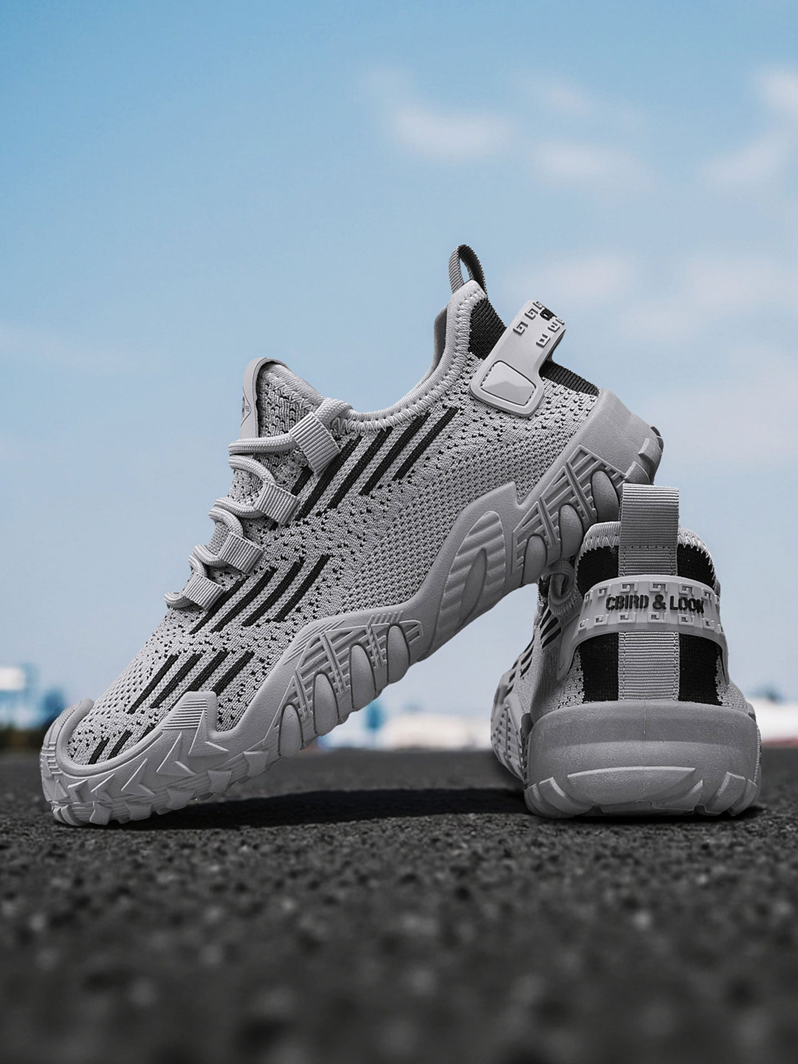 Men Textile Chunky Lace-Up Sneakers