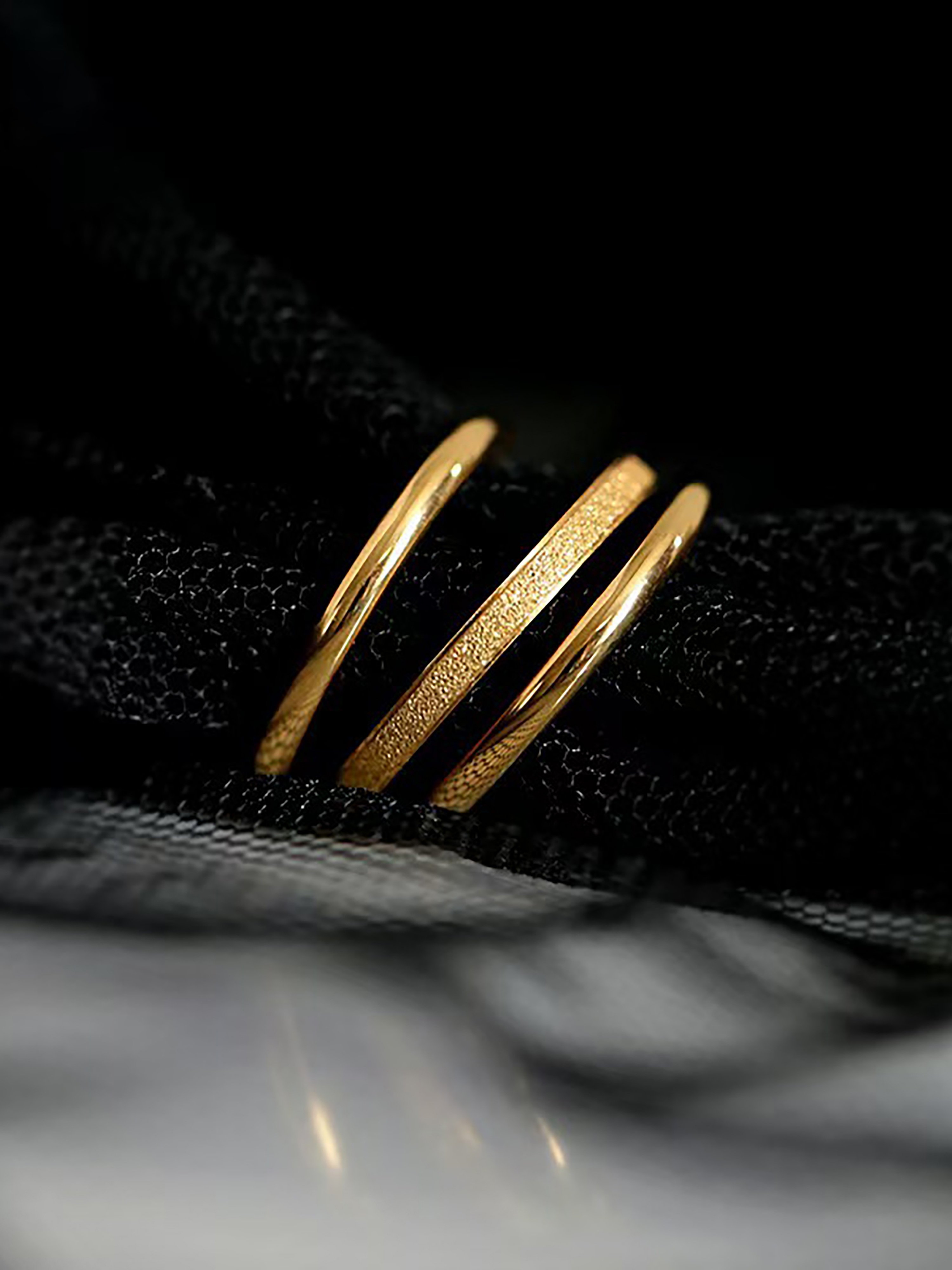 Golden Trio Rings