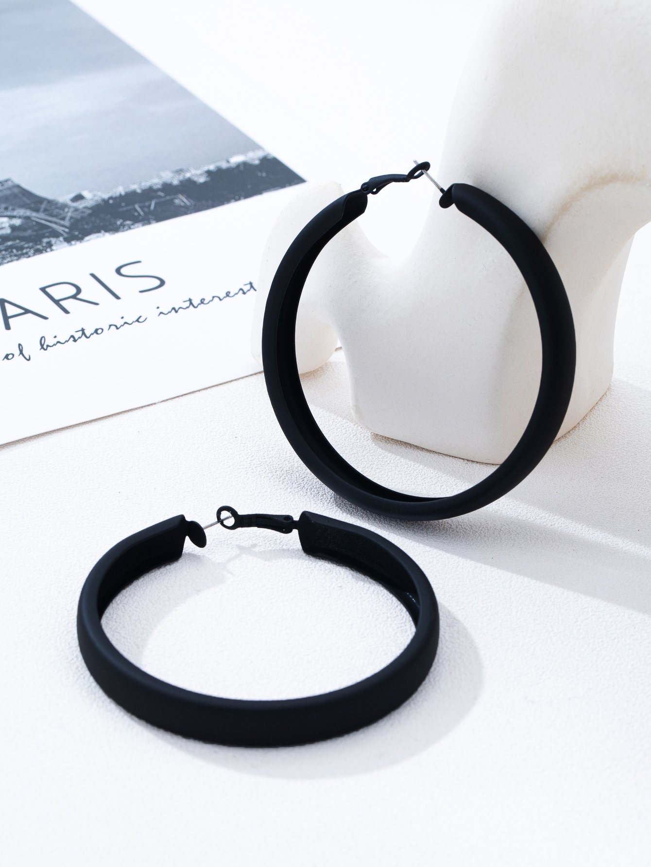 Black Hoop Earrings for Everyday Style.