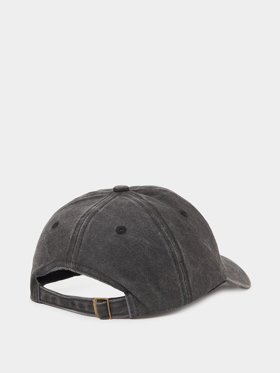Charcoal Slogan Embroidered Baseball Cap