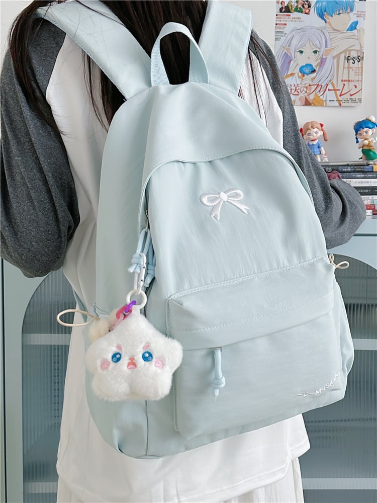Sky Blue Bowknot Backpack