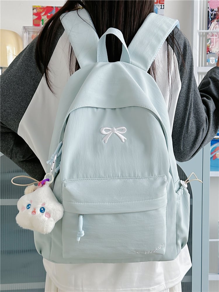 Sky Blue Bowknot Backpack
