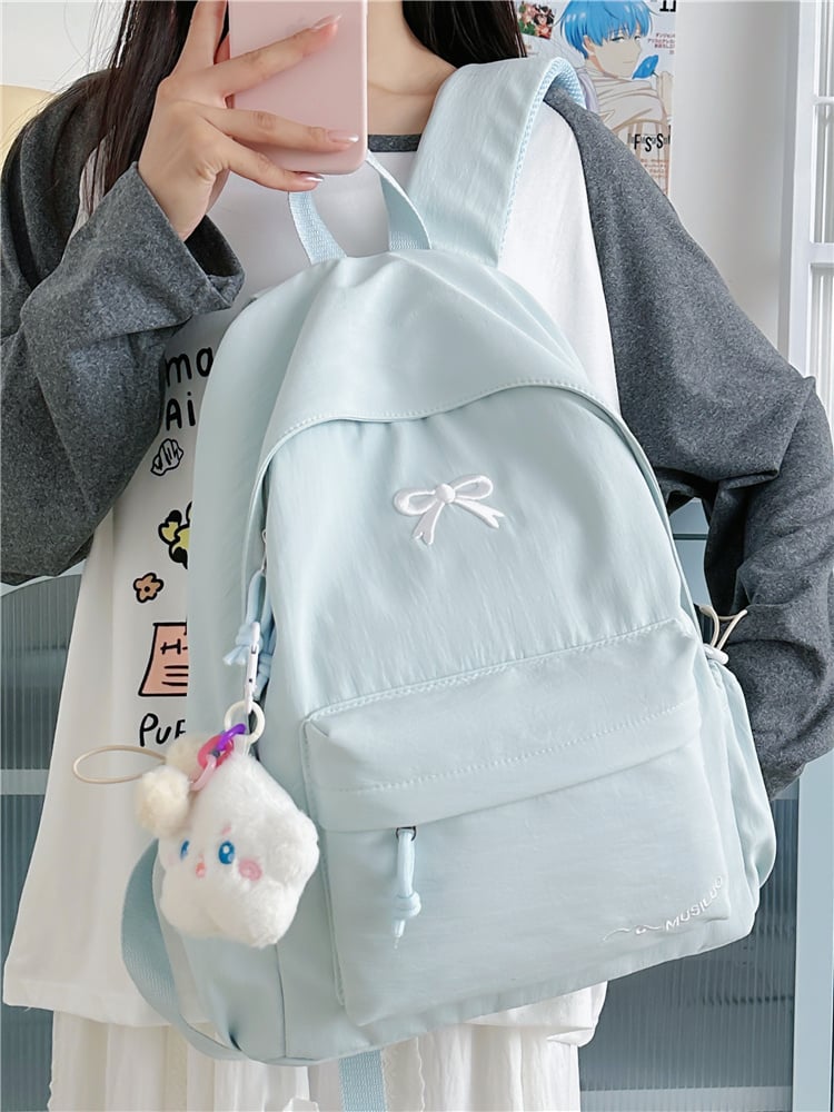 Sky Blue Bowknot Backpack