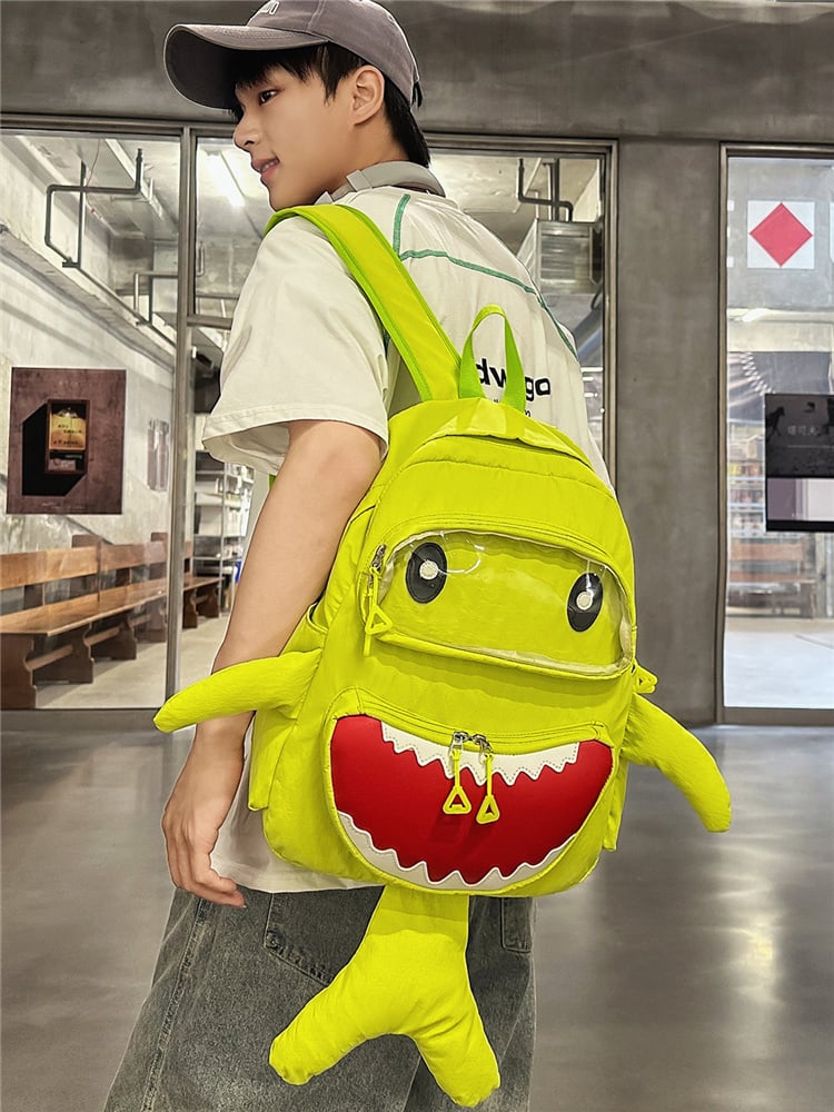 Green Shark Design Backpack 