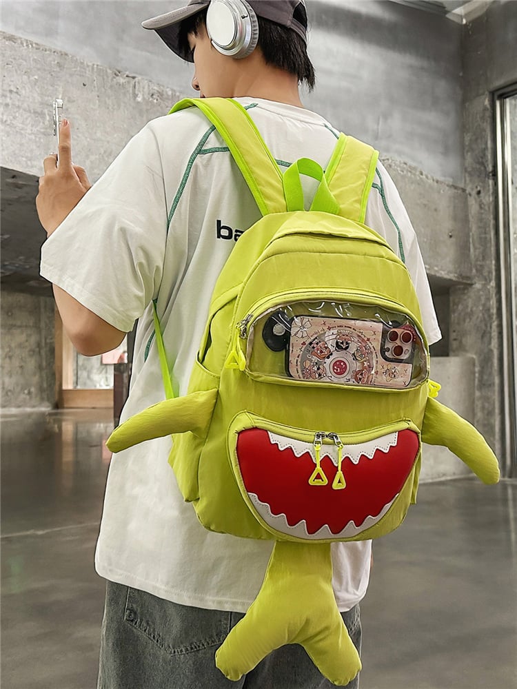 Green Shark Design Backpack 