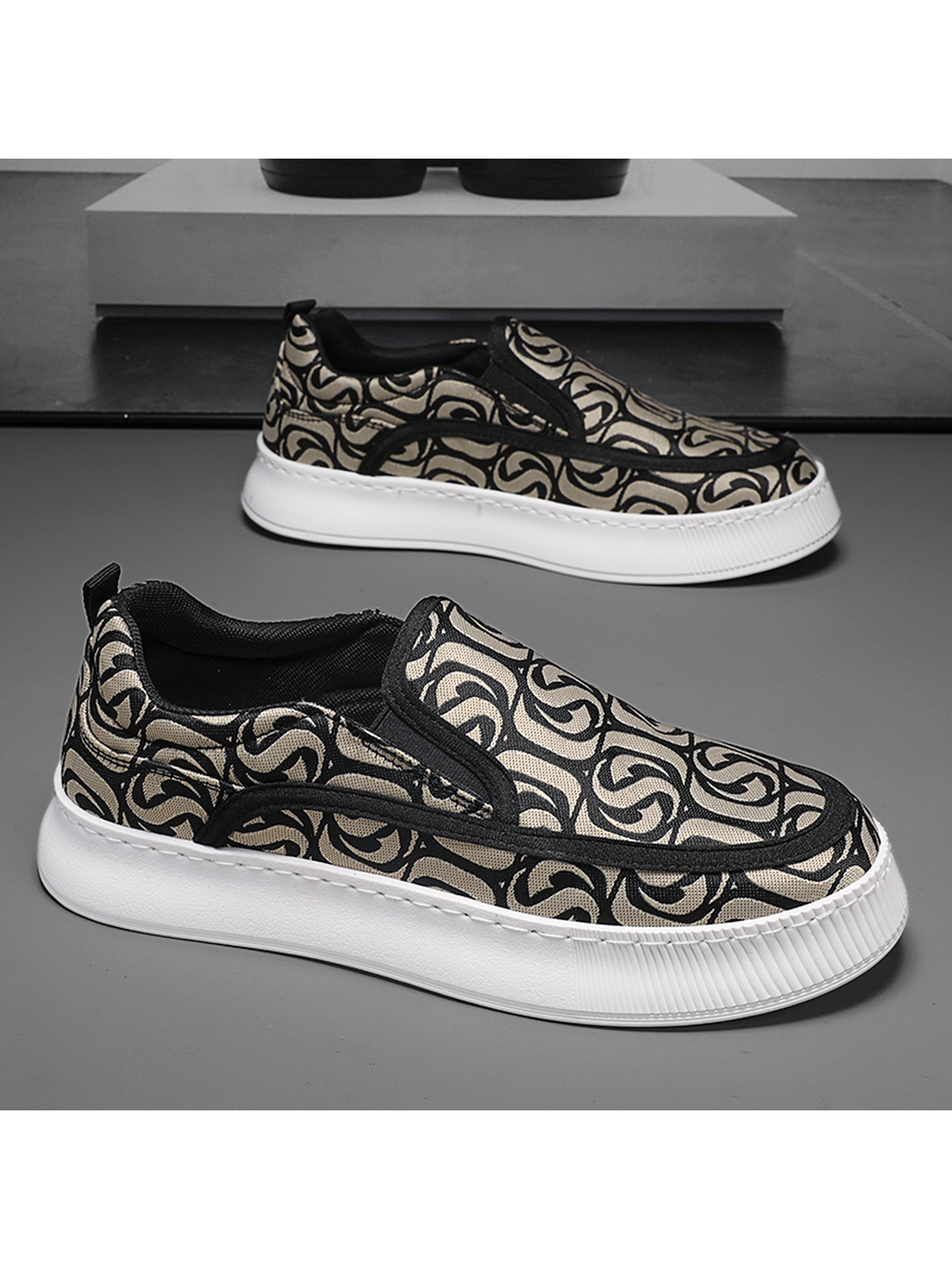 Men Textile Slip-On Casual Shoes