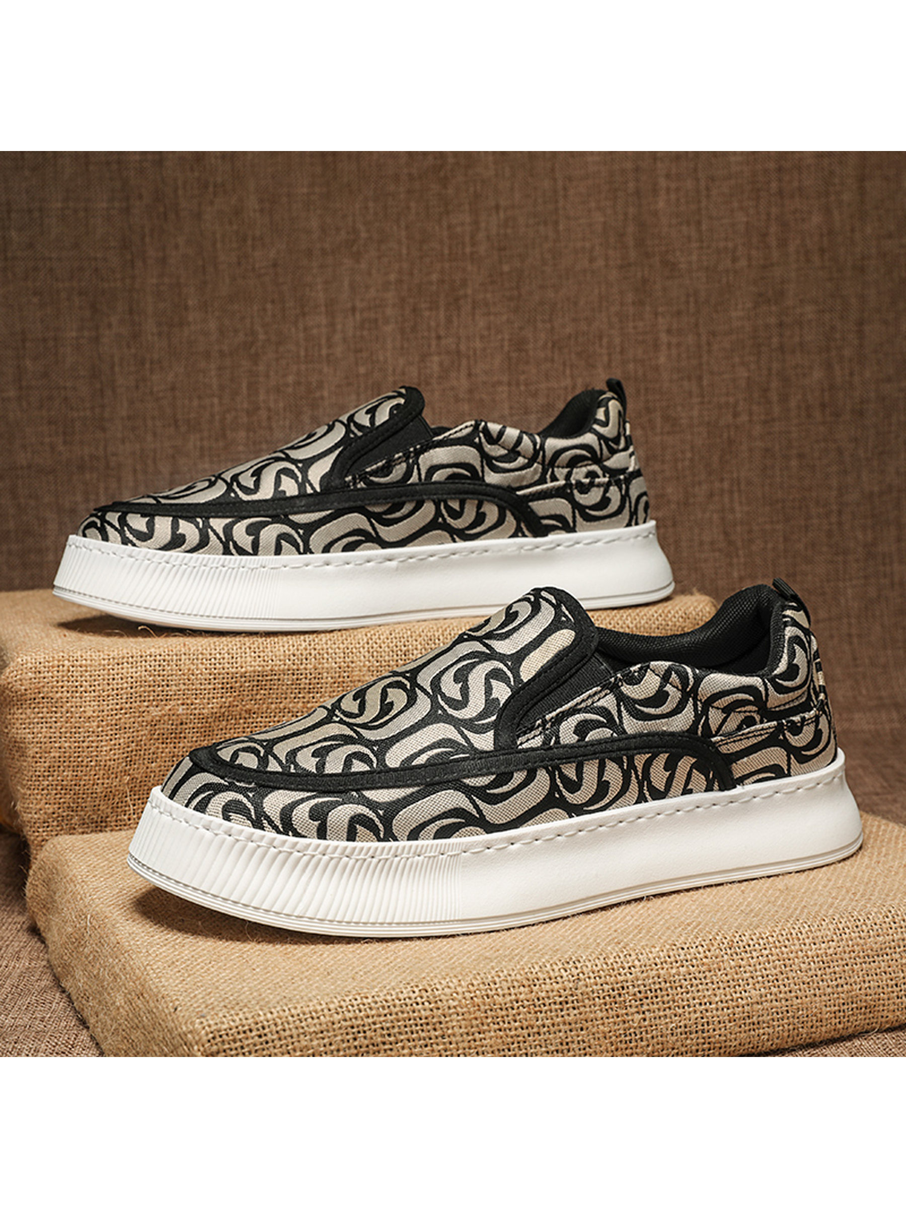 Men Textile Slip-On Casual Shoes
