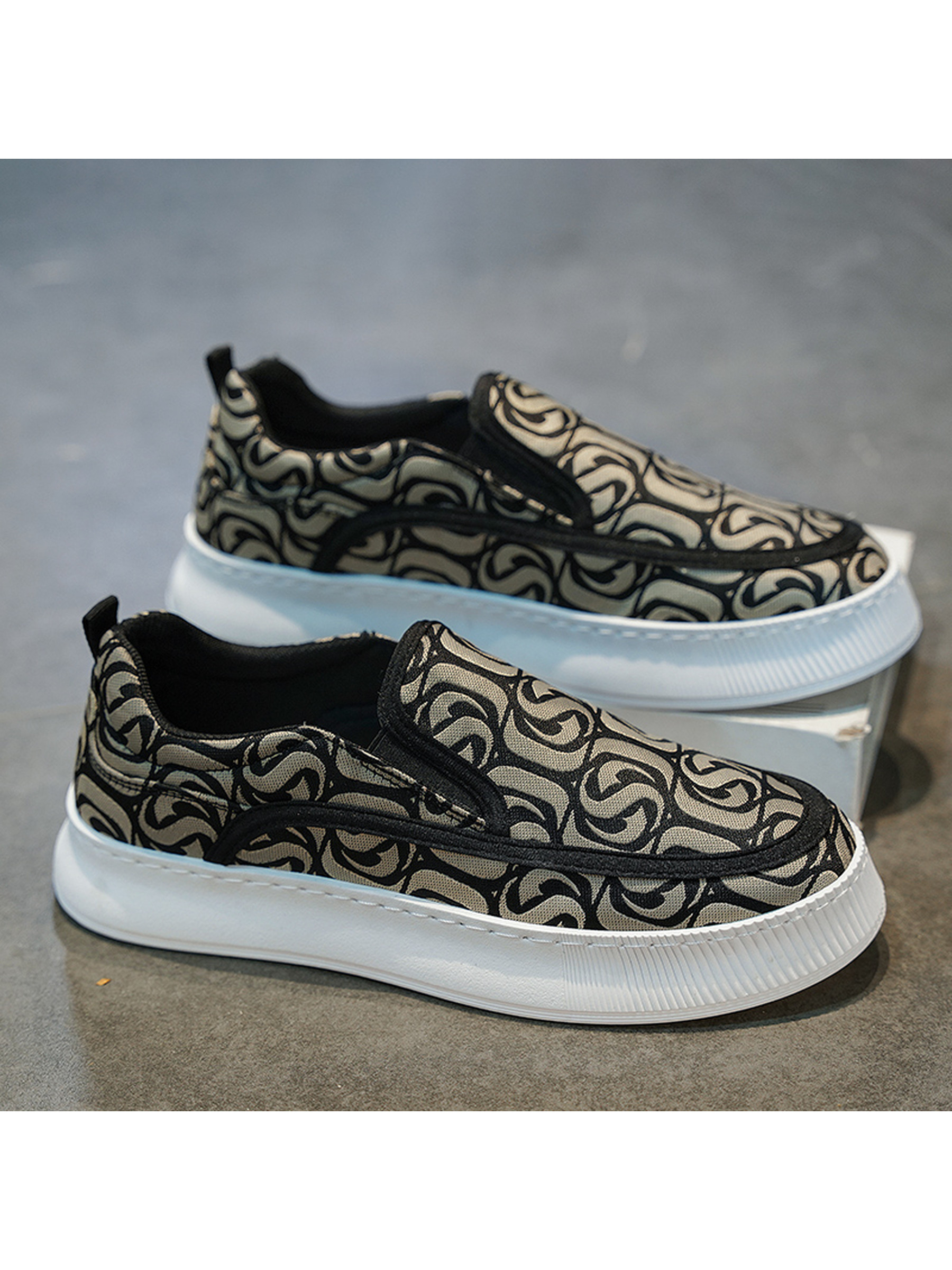 Men Textile Slip-On Casual Shoes