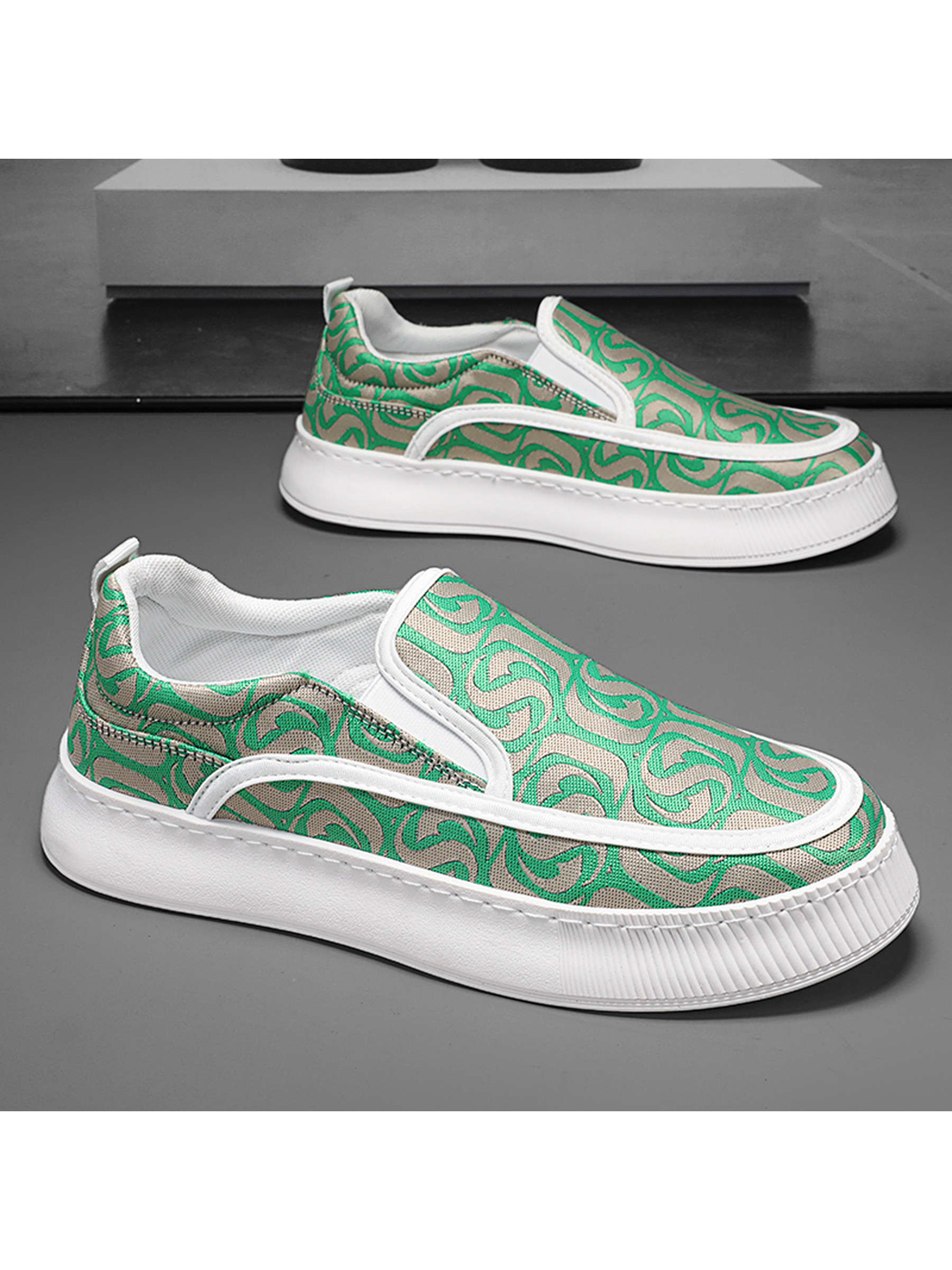 Men Textile Slip-On Casual Shoes