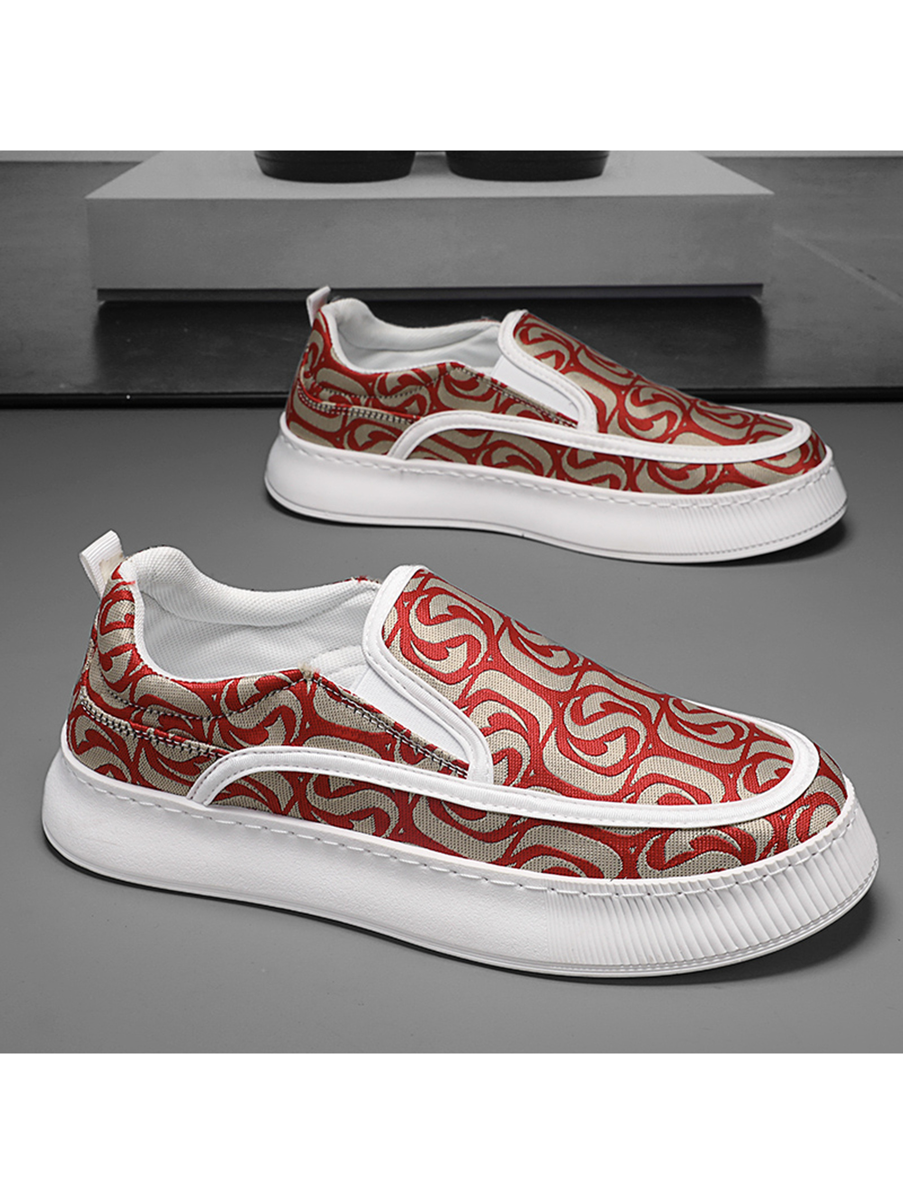Men Textile Slip-On Casual Shoes