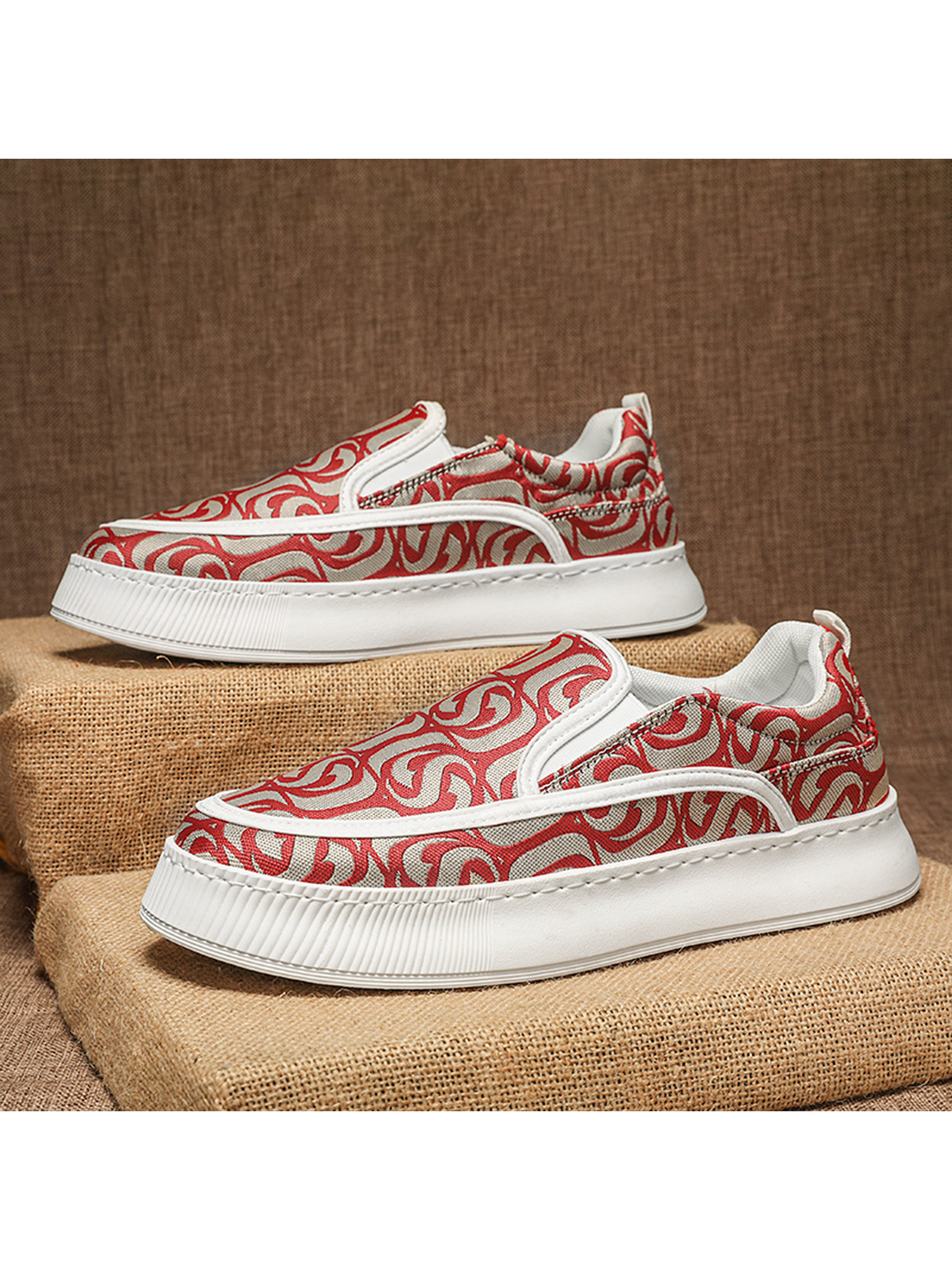 Men Textile Slip-On Casual Shoes