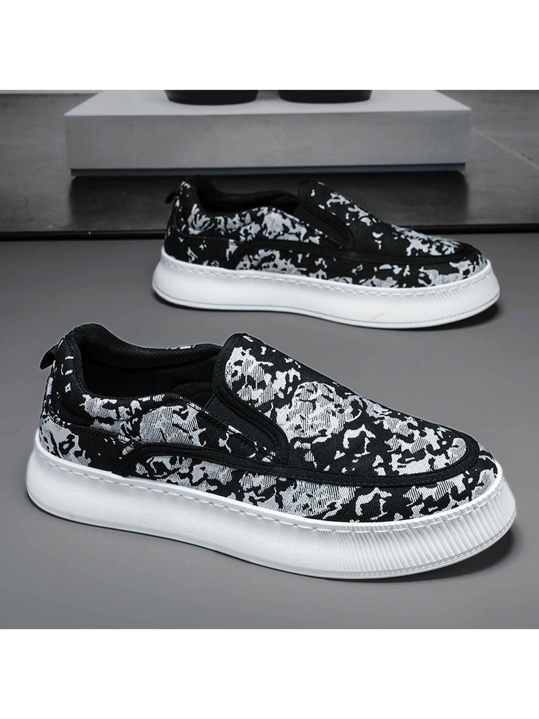 Men Textile Slip-On Casual Shoes