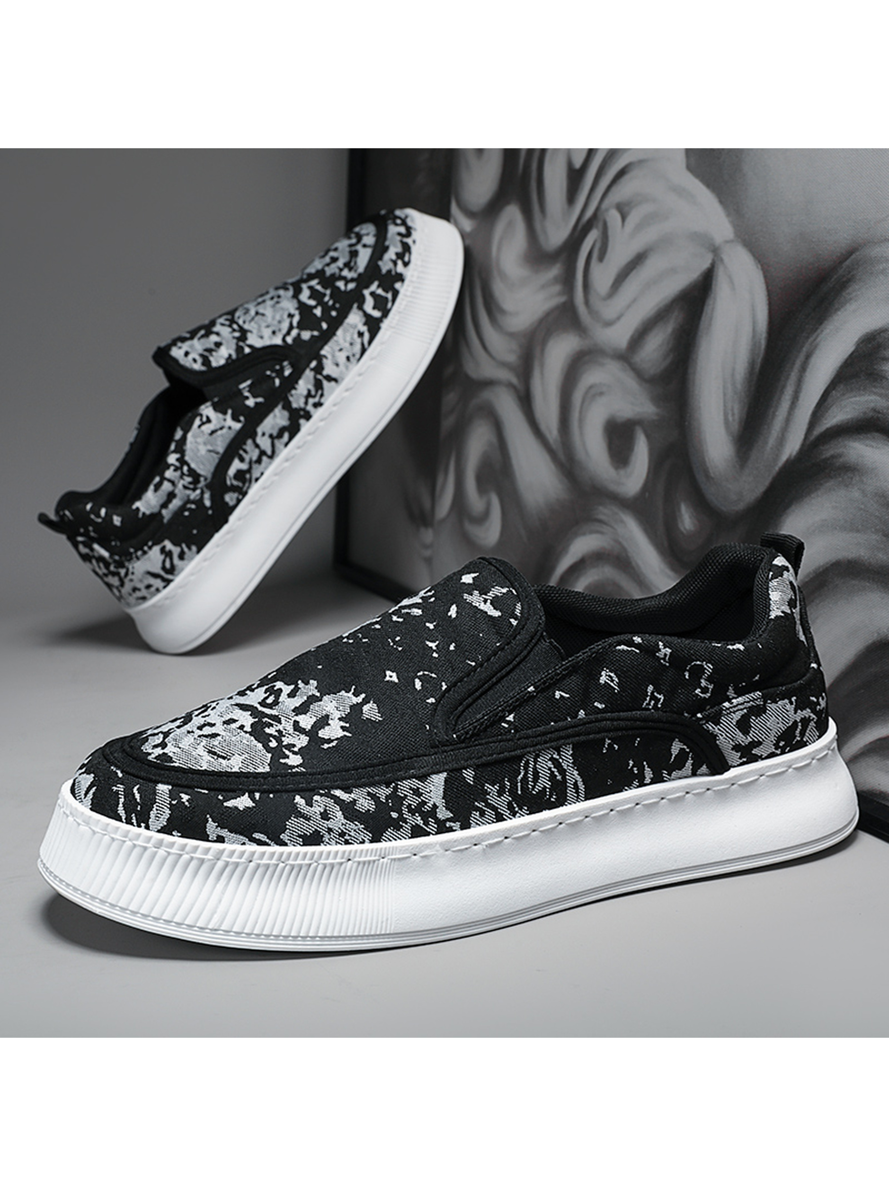 Men Textile Slip-On Casual Shoes