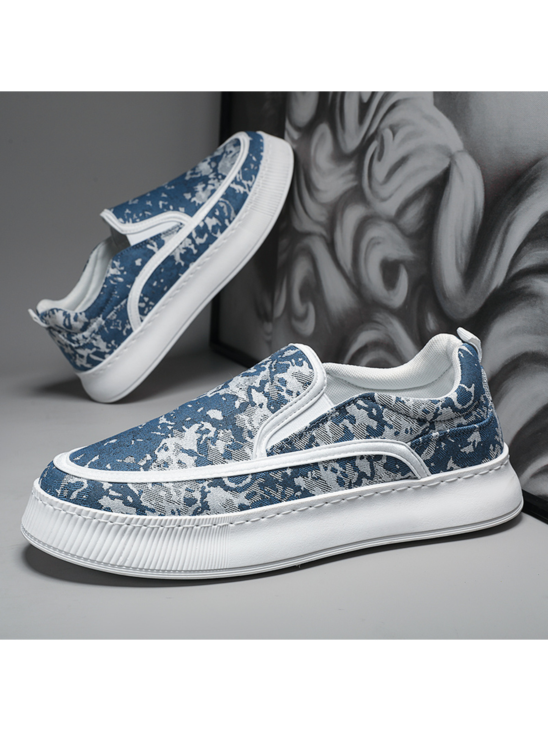 Men Textile Slip-On Casual Shoes